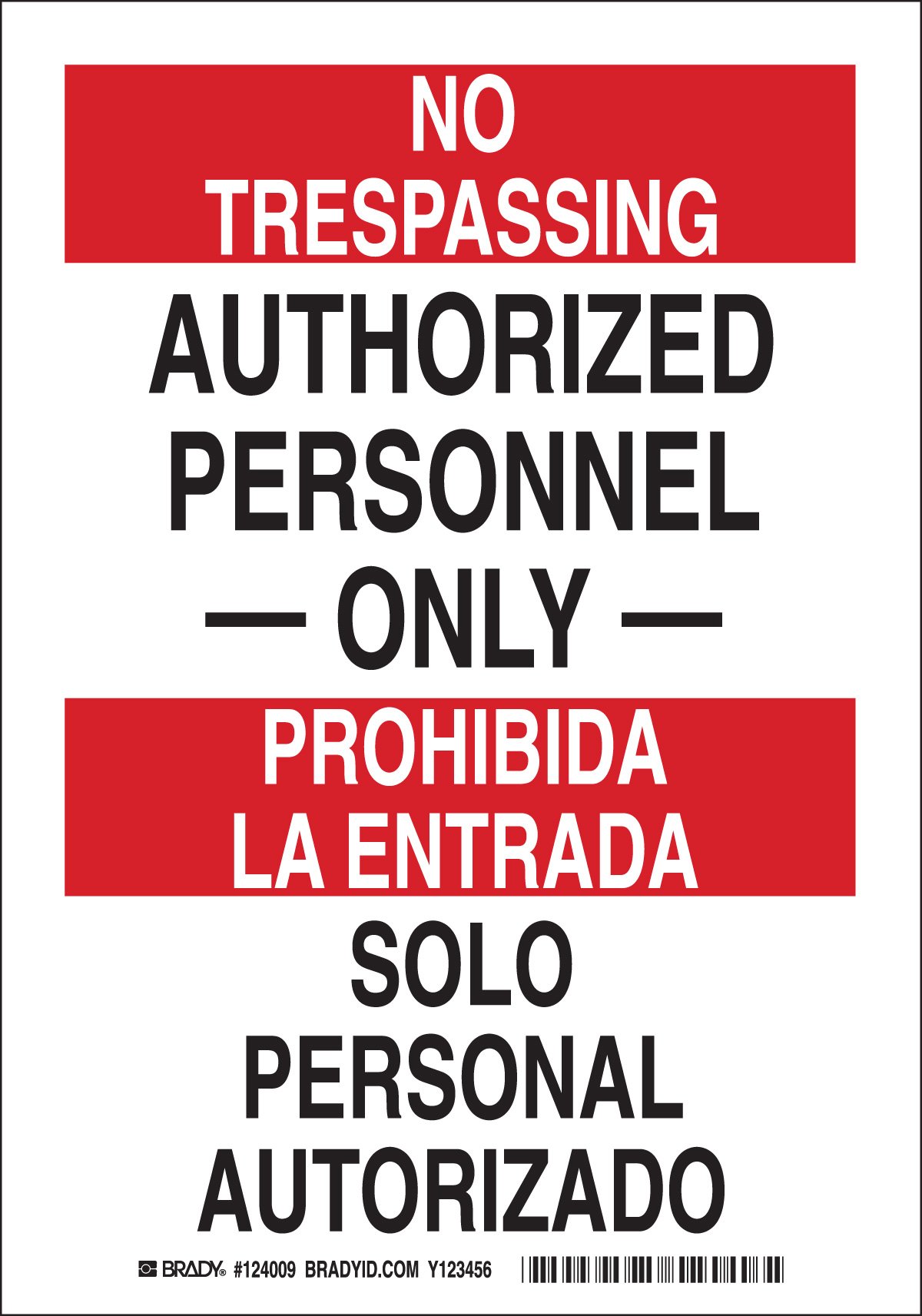Panneau de signalisation rectangulaire vertical bilingue 35,6 x 25,4 cm