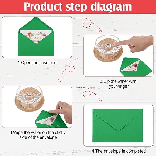 Miniatura 3 de 500 sobres para tarjetas de regalo, tamaño de tarjeta de crédito, 4 x 2.75 pulgadas, mini sobres coloridos a granel para tarjetas de visita,