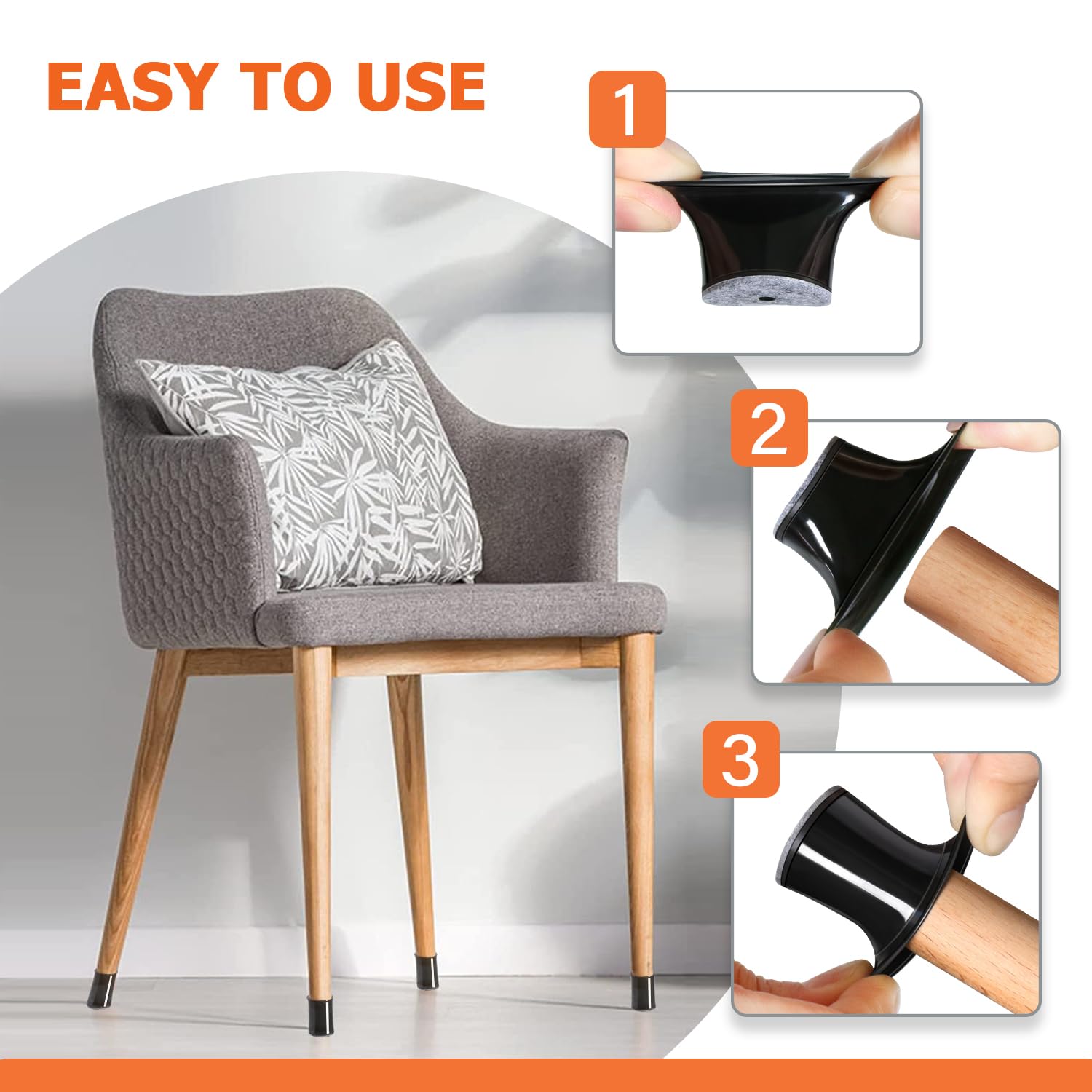 100 Piezas De Goa Autoadhesiva Pies Redondos Transparentes Protector