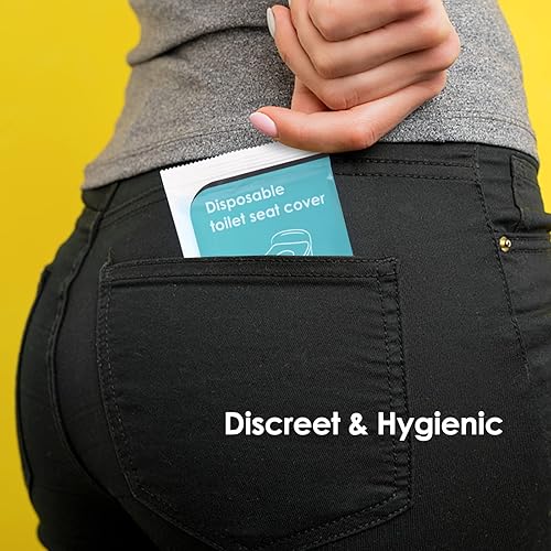 Miniatura 6 de TRIPTIPS Fundas desechables para asiento de inodoro, paquete de viaje de 20 unidades, uso más rápido, sin adhesivos, impermeable, funda de asiento