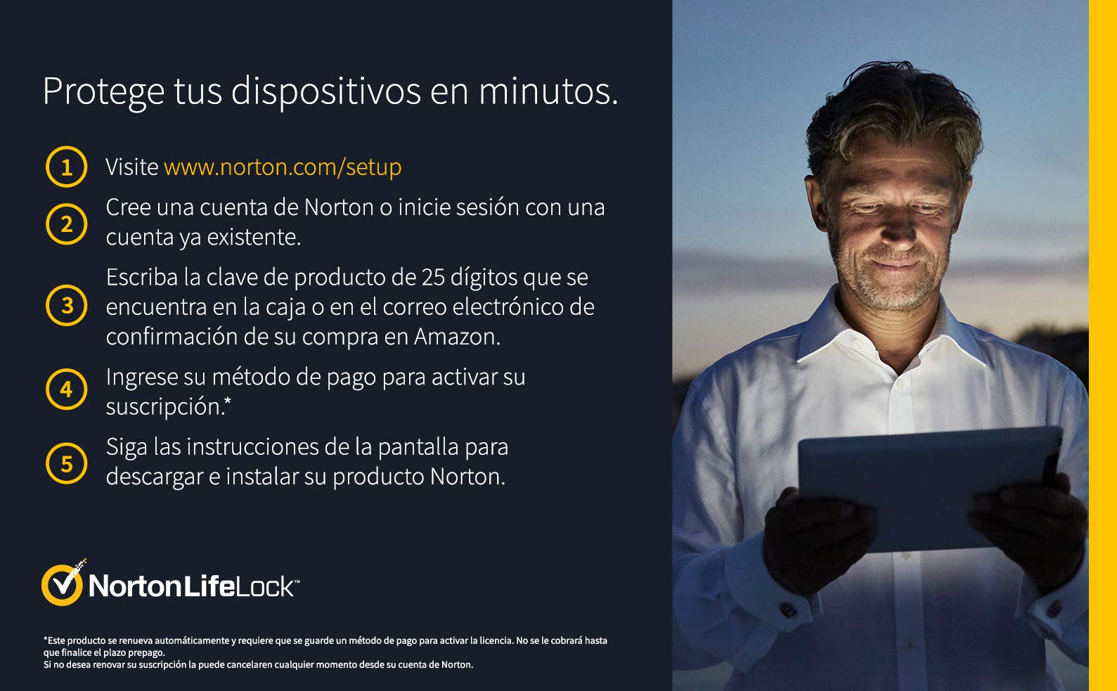 Norton 360 Deluxe 2024 - Antivirus software para 5 Dispositivos y 15 meses de suscripción con renovación automática, Secure VPN y Gestor de contraseñas, para PC, Mac tableta y smartphone image_1