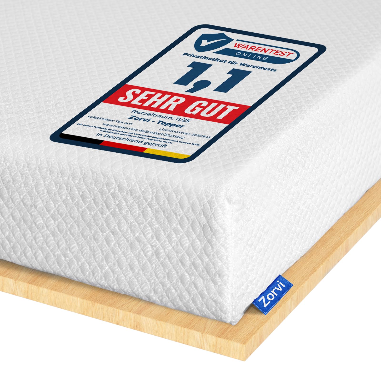 Matratzen Topper 180x200cm H3/H4, 10 cm Gel Memory Schaum, Öko-TEX Zertifiziert, Atmungsaktiv und Waschbar, rutschfest für Boxspringbett und Schlafsofa