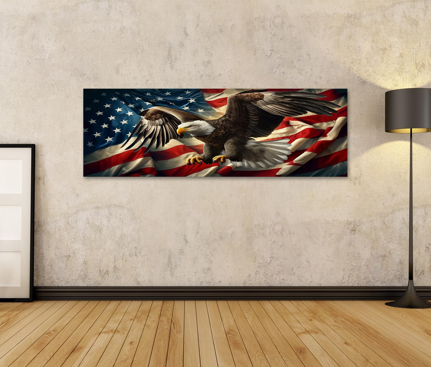 islandburner Quadro su Tela Aquila Con Bandiera Americana Immagini Poster Murale