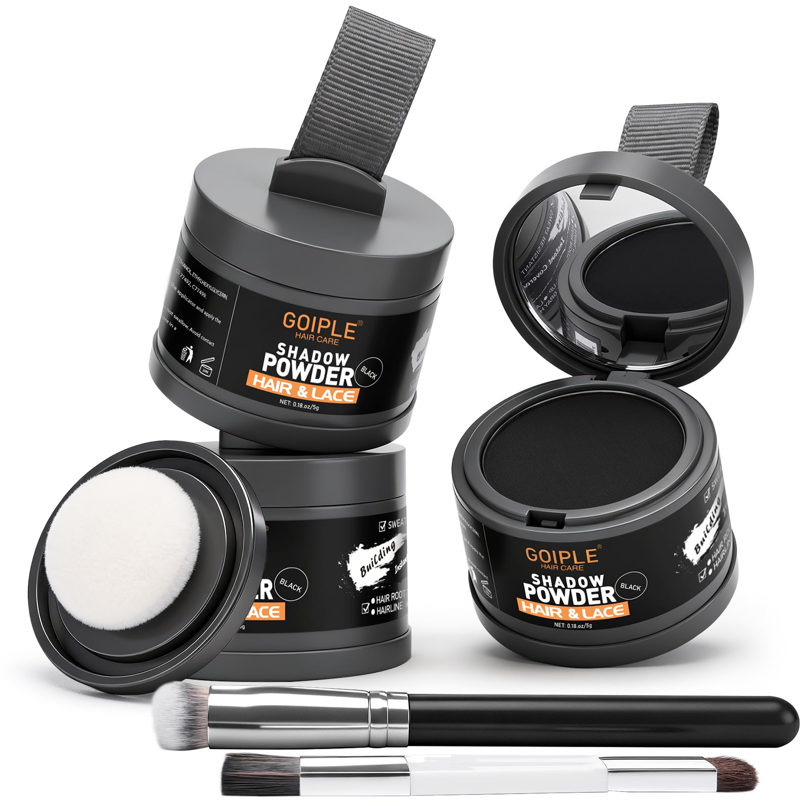 5PCS Root Cover Up Powder Root Touch Up Hair Color for Gray Coverage Hairline Powder Instantly Conceals Hair