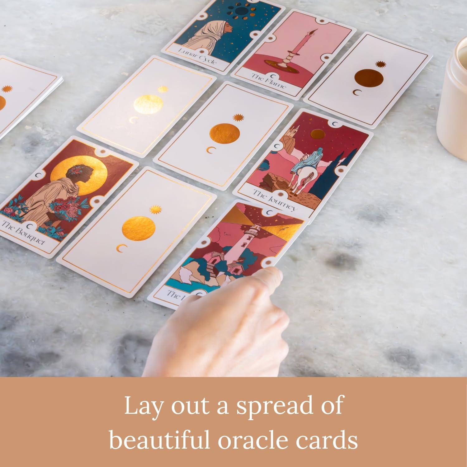 Finding Calm - A Calming Tarot Card Game | 1-4 Players, Includes Guidebook for Mental Health, Mindfulness, and Positive Affirmations, for Oracle Beginners