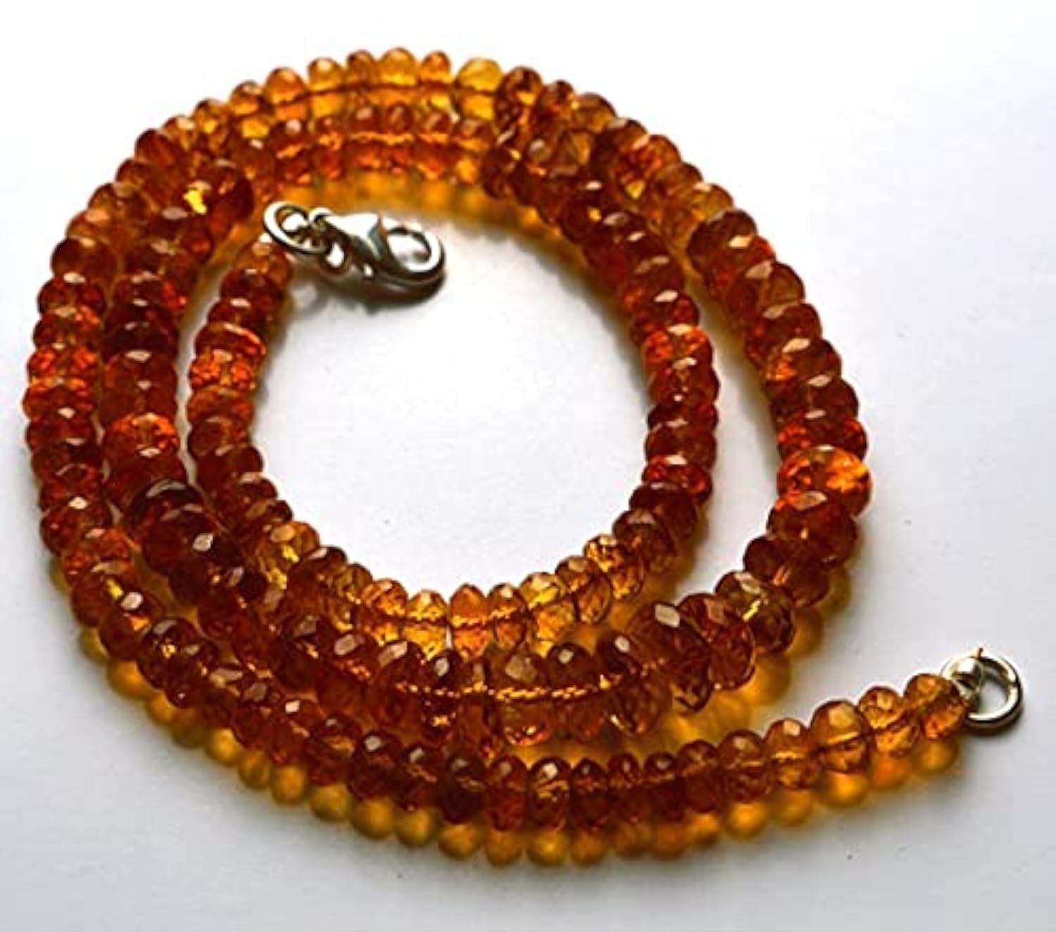Citrine foncée fil de perles naturelles de 5 à 9 mm pour fabriquer un cadeau d'anniversaire unique