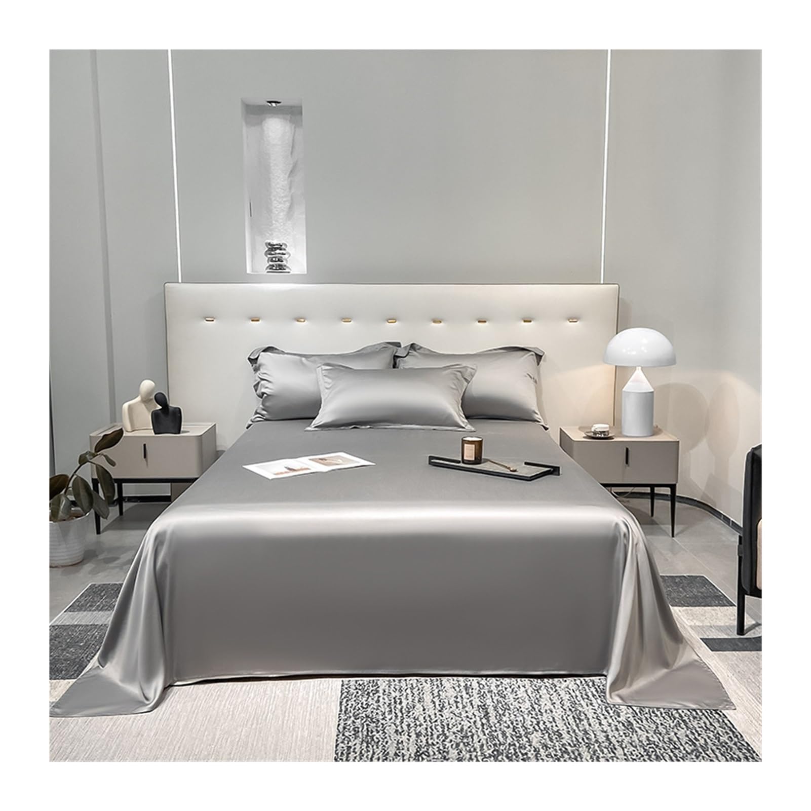 Parure de lit 245 x 250 cm sans élastique pour un lit facile à border