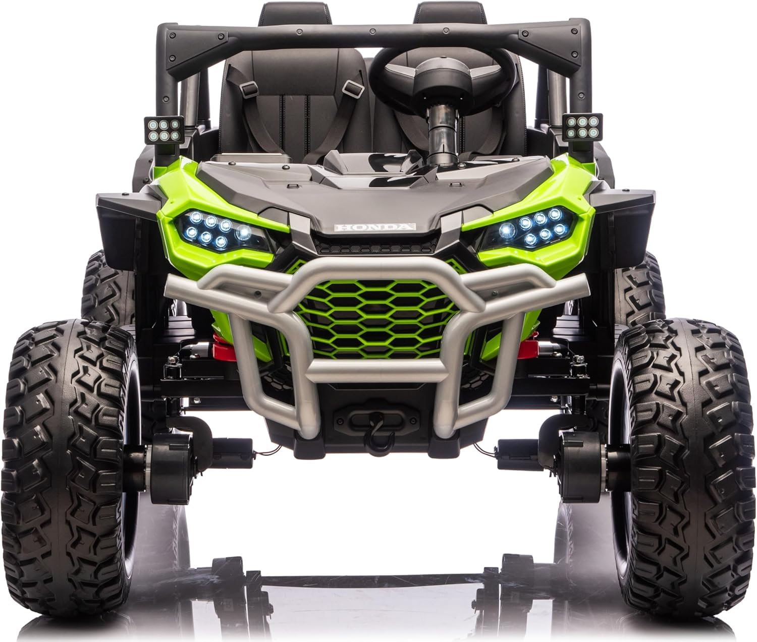 Macchina Elettrica 4x4 Motori 24V Maxi Buggy Honda Talon Fuoristrada 2 Posti per Bambini Ruote in Gomma Cinture a 3 Punti Telecomando Bluetooth fino a 60kg
