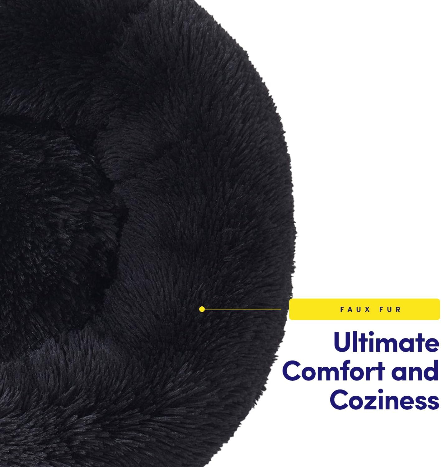 Cozy Bliss: The Ultimate Round Faux Fur Bed for Your Small Pets!