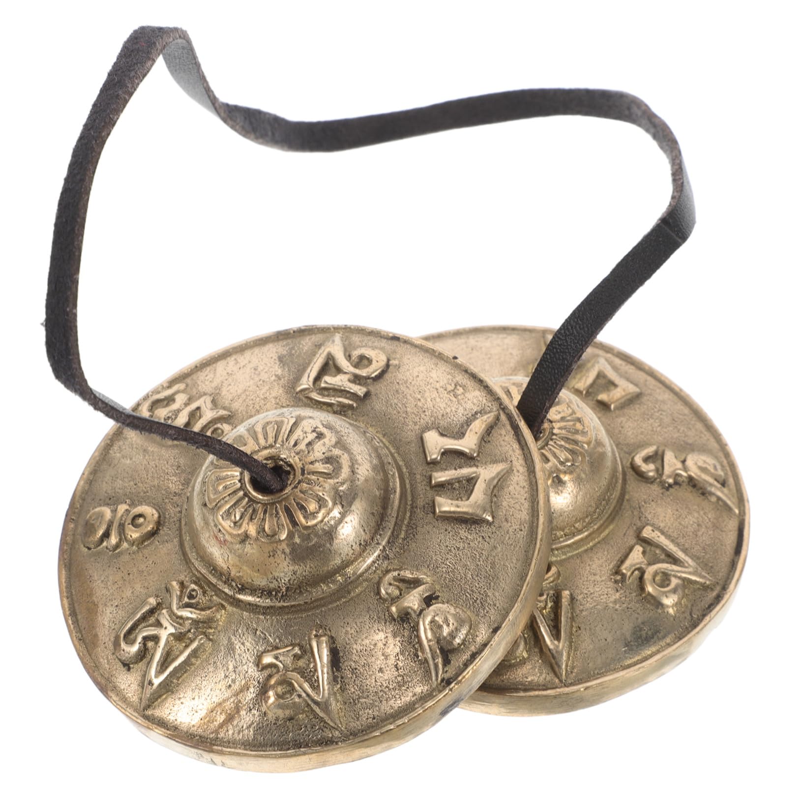 1 Paar Tibetische Tingsha Zimbeln Kupfer Gold, Klanginstrument