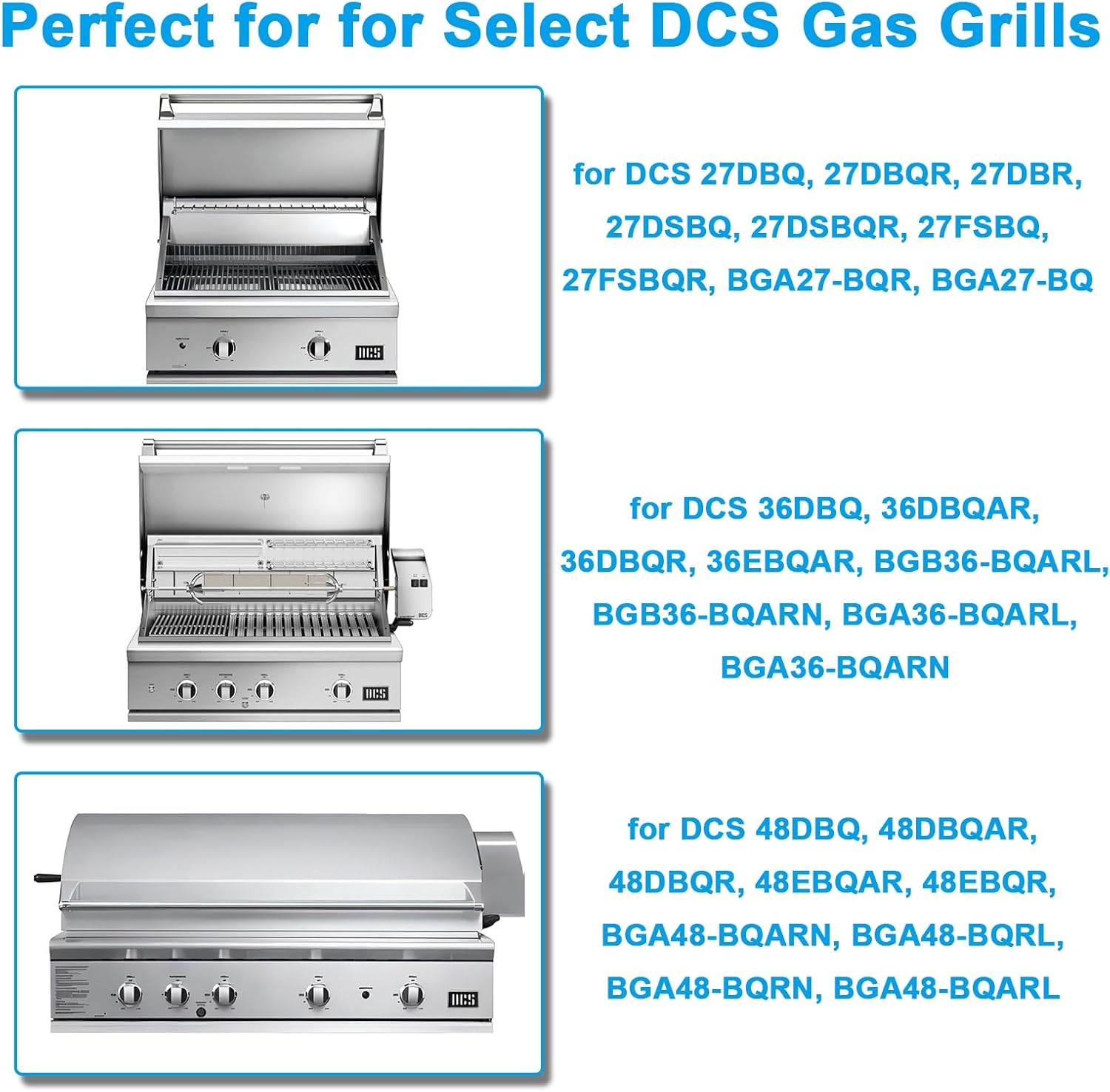 Grill Igniter Replacement Kit with Collector Box for DCS 27DBQ, 27DBQR, 27DBR, 27DSBQ, 27DSBQR, 36DBQ, 36DBQAR, 36DBQR, 48DBQ, and Other Gas Grill Models, Stainless Steel Electrode Parts with Wire