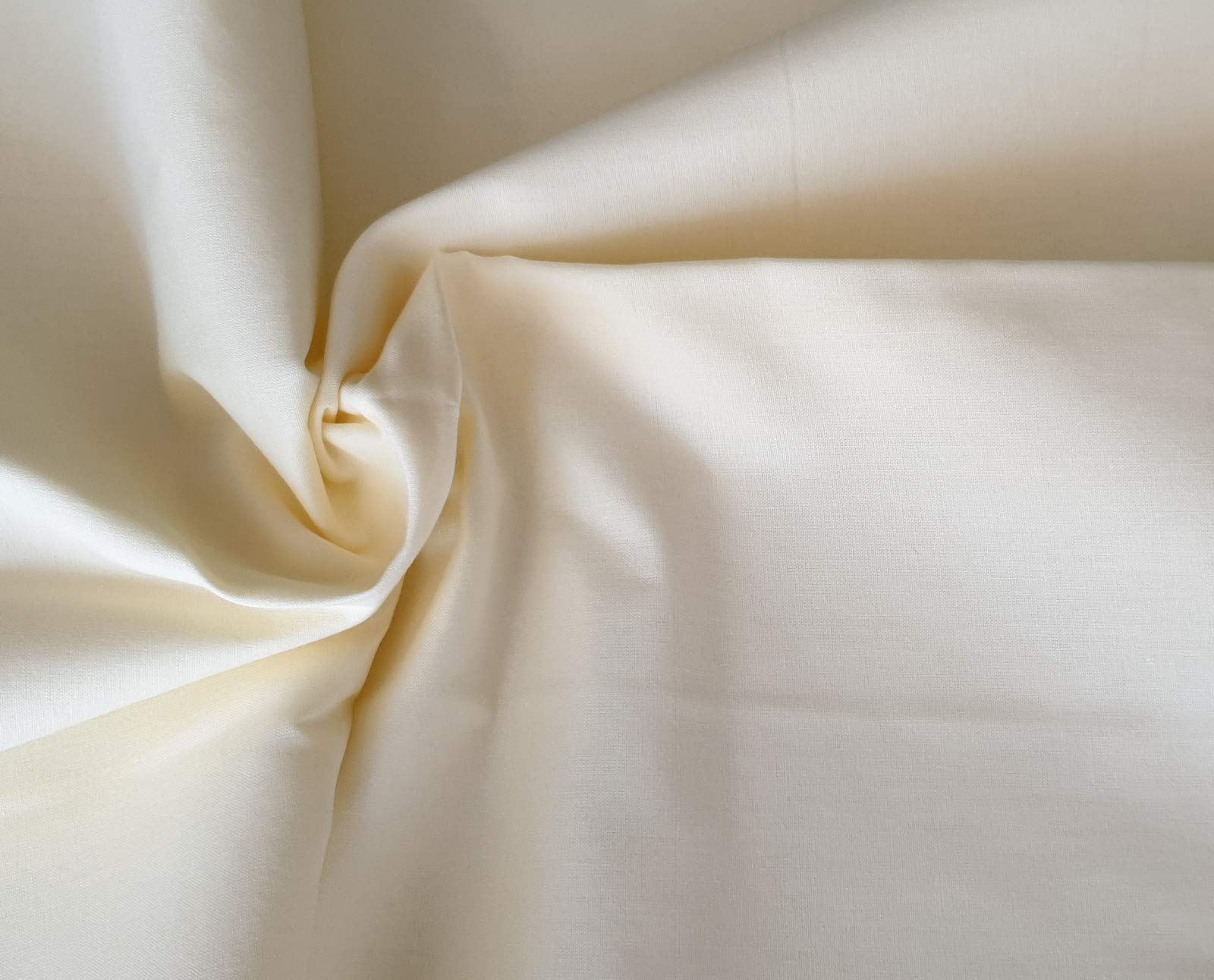 Plain Solid Cotton Lawn 5-Yards 44" inches Wide Cut Fabric Solid Dyed Material DIY Craft (72 x 44 inches, Cream)