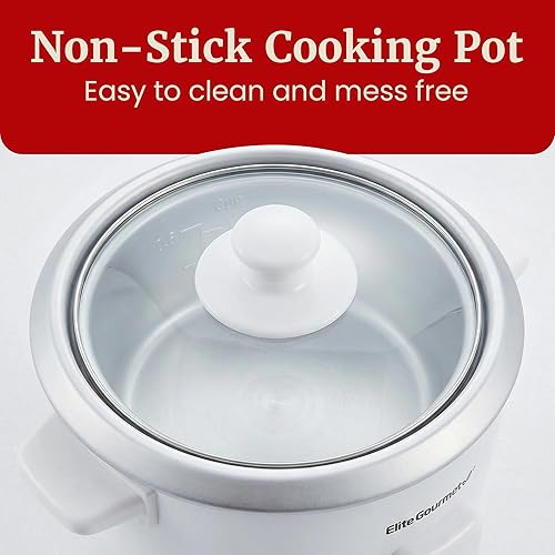 Miniatura 5 de Elite Gourmet ERC-003X - Arrocera eléctrica con mantenimiento automático del calor, hace sopas, guisos, granos, cereales calientes, 6 tazas cocidas