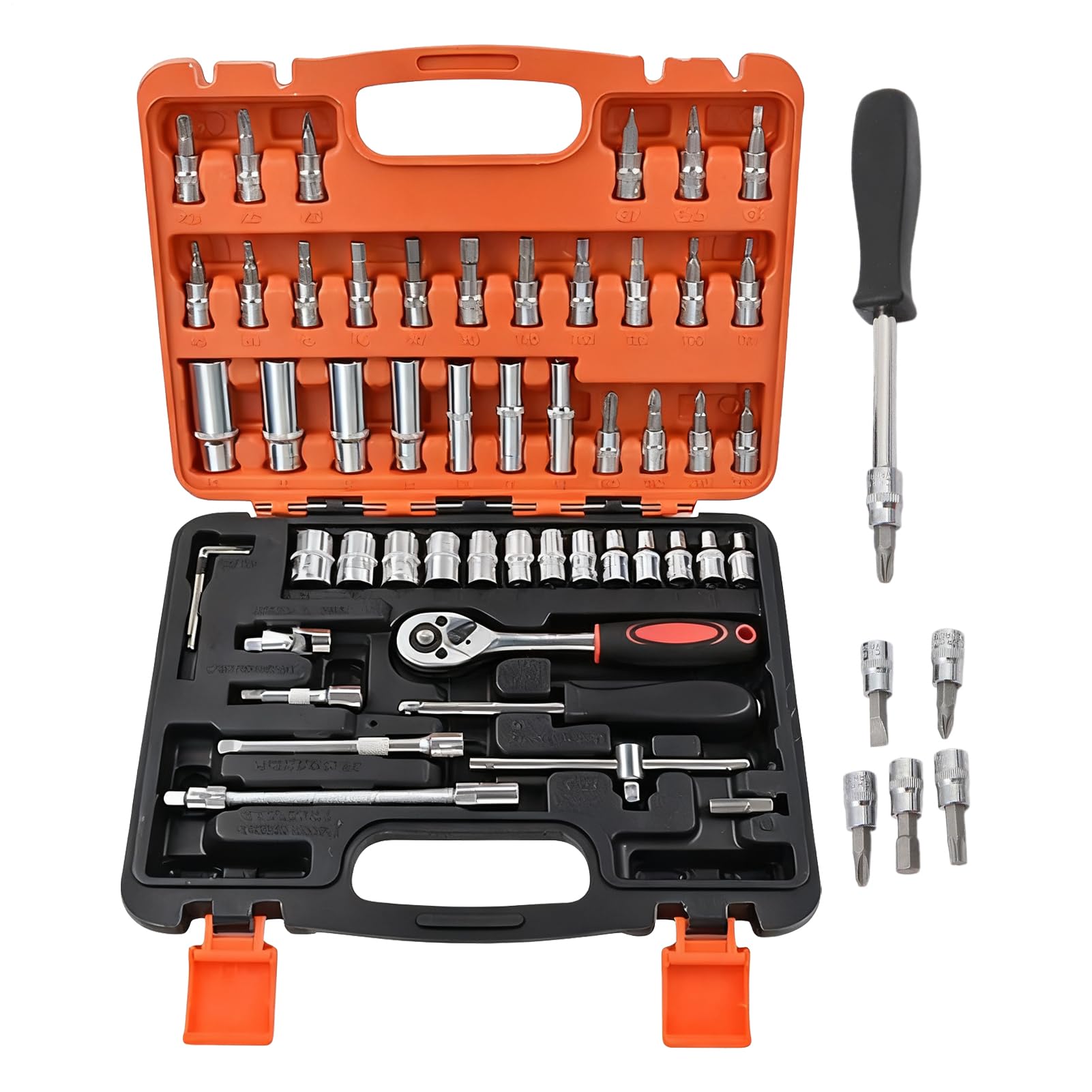 Set Di Chiavi A Con Scatola Di Immagazzinamento 53 Pezzi Utensile In | Chiave A Cricchetto Per Manutenzione Domestica Per Impianti Idraulici E Attrezzature Meccaniche