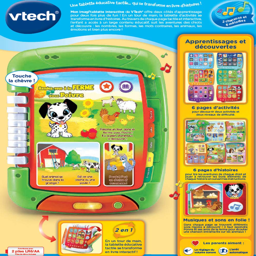 VTech Mon Imagi Tablette bébé Jouet Interactif 2-5 Ans Version FR