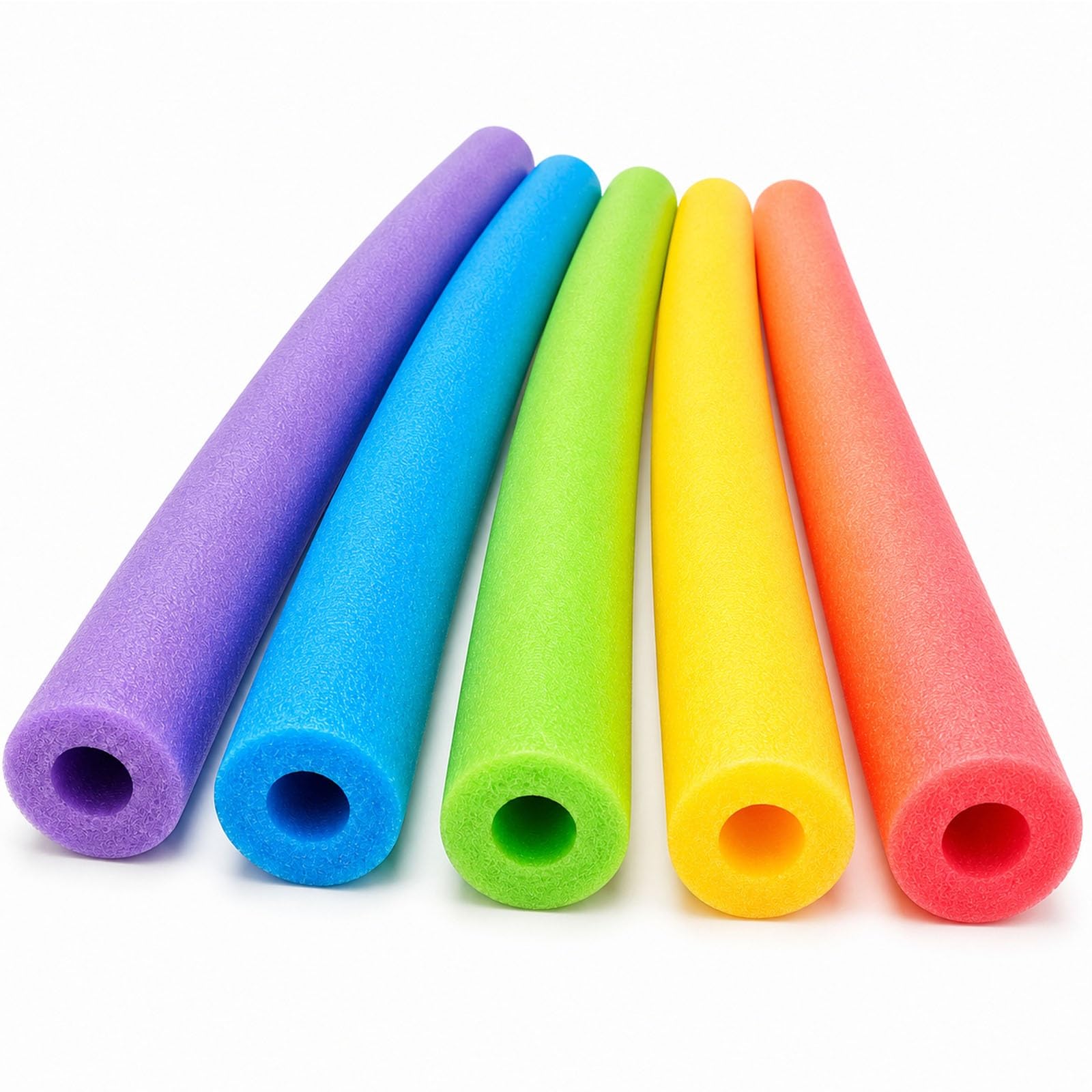 Poolnudeln aus Weichem Schaumstoff, 2/6 Stück Bunte Schwimmnudeln | Flexible Schwimmstäbe für Aquagym, Poolspiele, Wassersport und Sommeraktivitäten