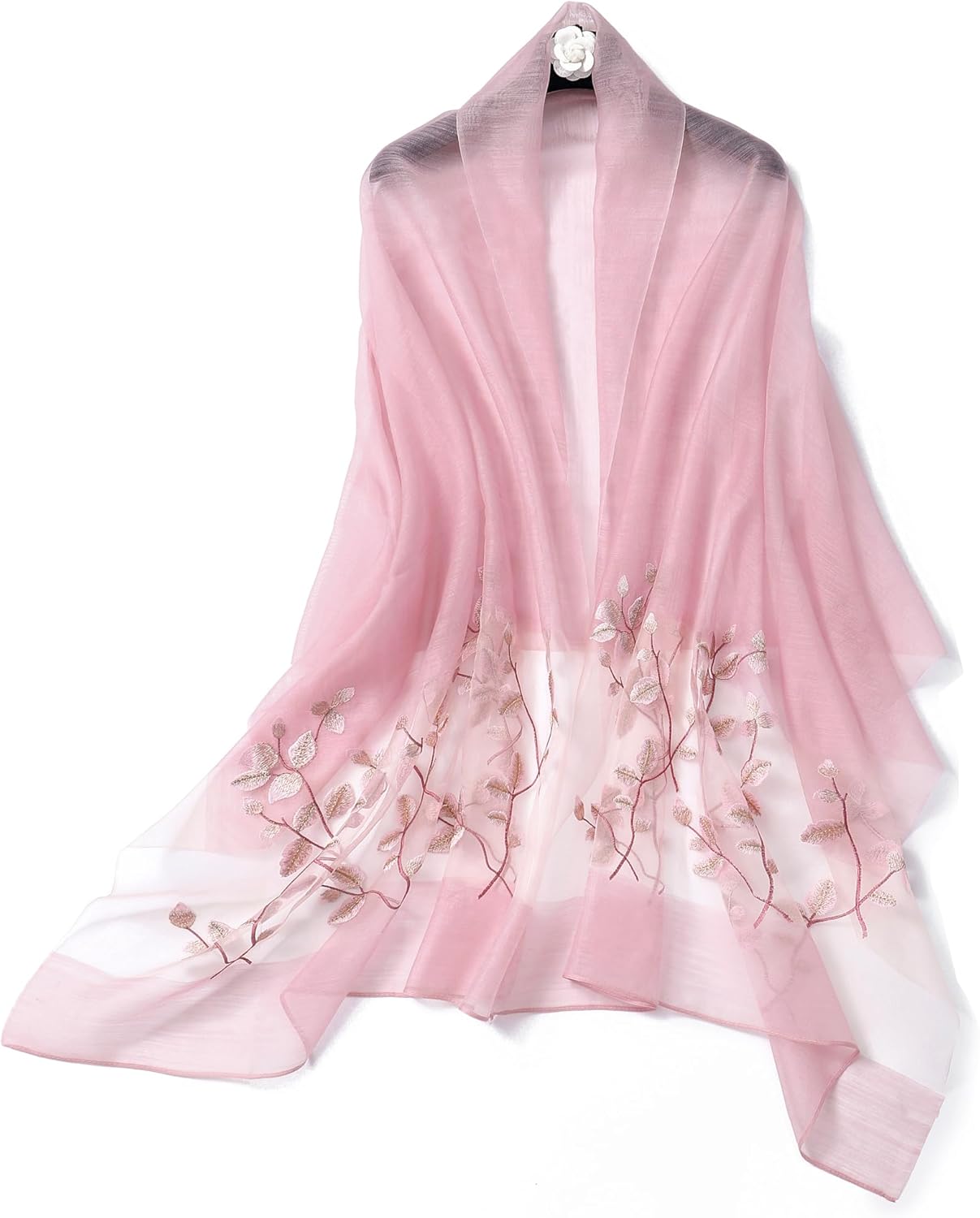 STARWHISPER Women Silk & Wool Long and Large Scarf Shawl Wrap For Evening Dress