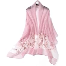 STARWHISPER Women Silk & Wool Long and Large Scarf Shawl Wrap For Evening Dress