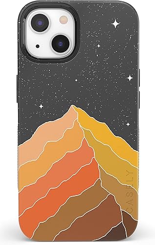Vista 138 de Casely Funda para iPhone 13 Compatible con MagSafe Color Splash de medianoche Funda retro abstracta Color de medianoche Splash Abstracto