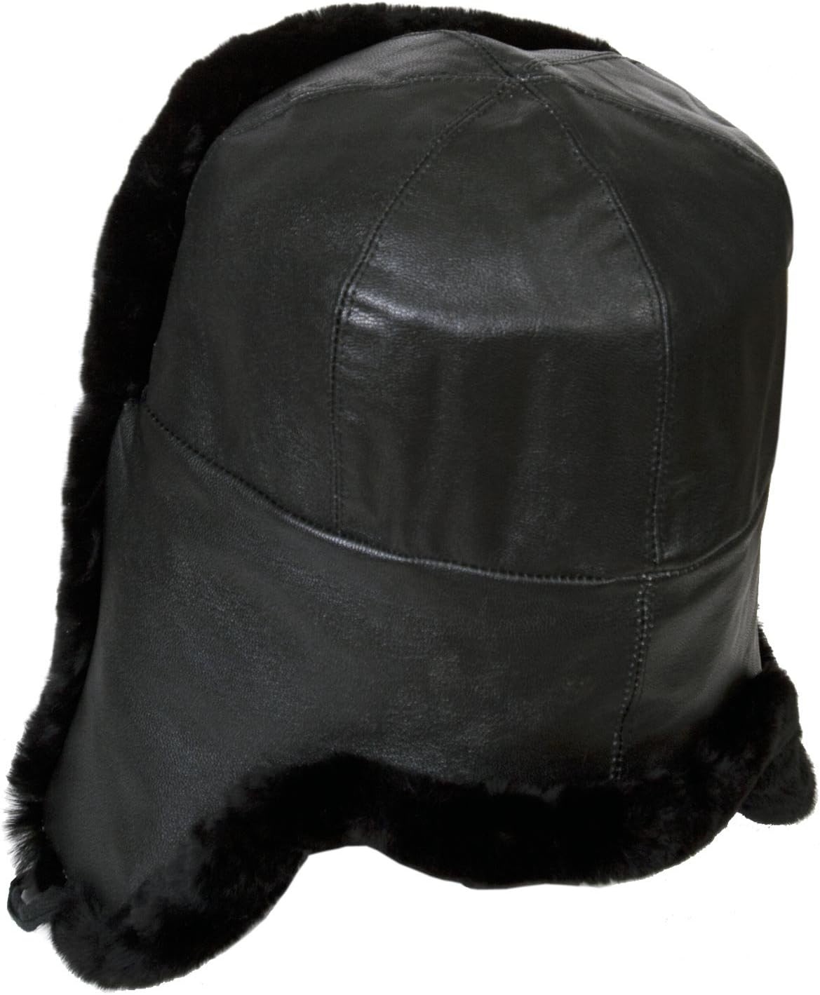 Ushanka company Genuine Leather & Sheepskin Russian Naval Officer Winter Hat, Soviet Star