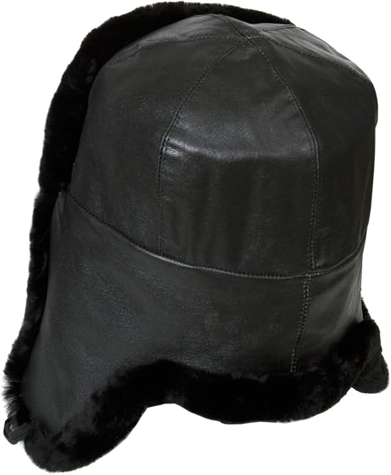Ushanka company Genuine Leather & Sheepskin Russian Naval Officer Winter Hat, Soviet Star