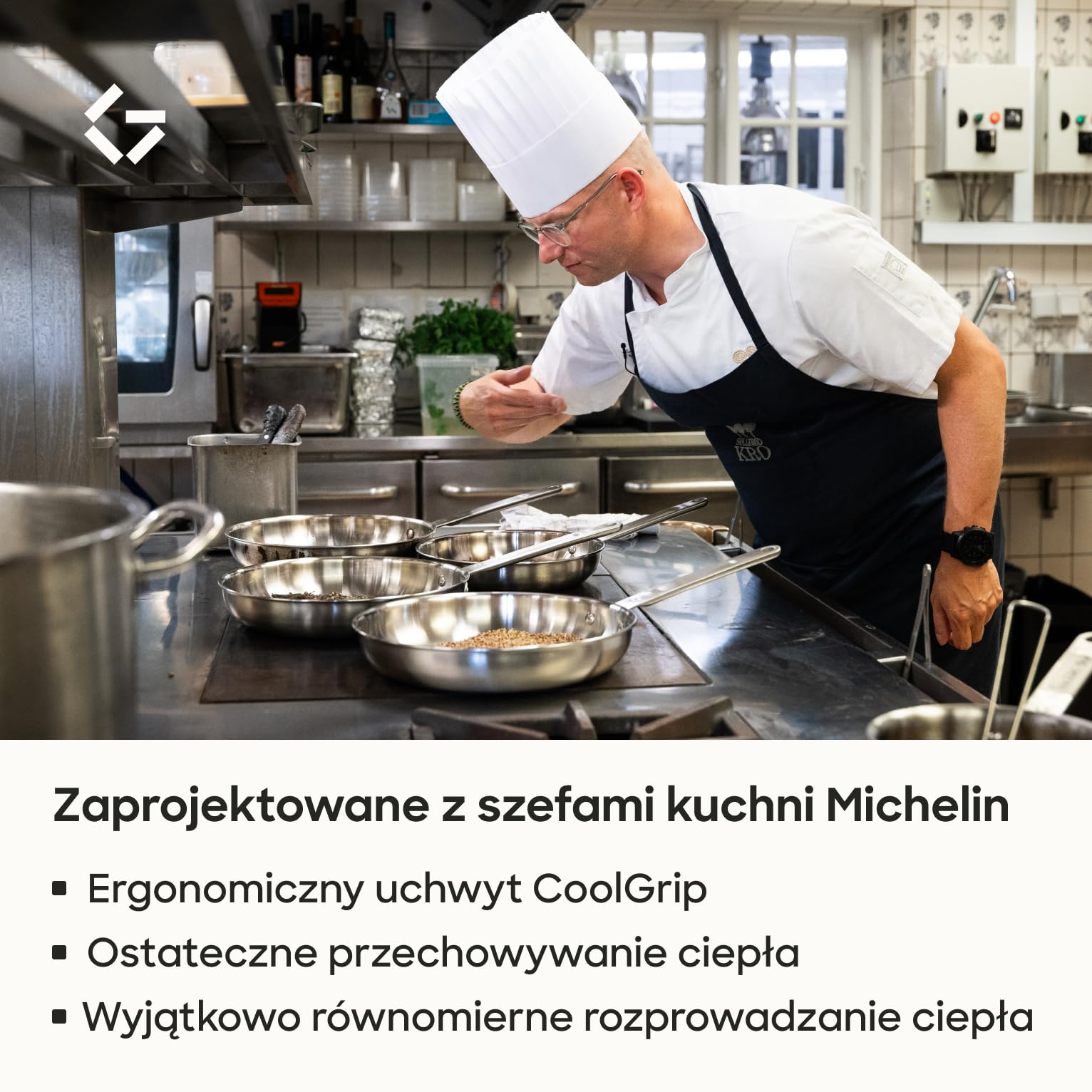 Gastrotools Patelnia ze stali węglowej 28 cm – naturalna powłoka | Bez PFAS • Do piekarnika do 650°C • Uchwyt CoolGrip • Do indukcji, gazu, ceramiki i ognia • Wyprodukowano we Włoszech