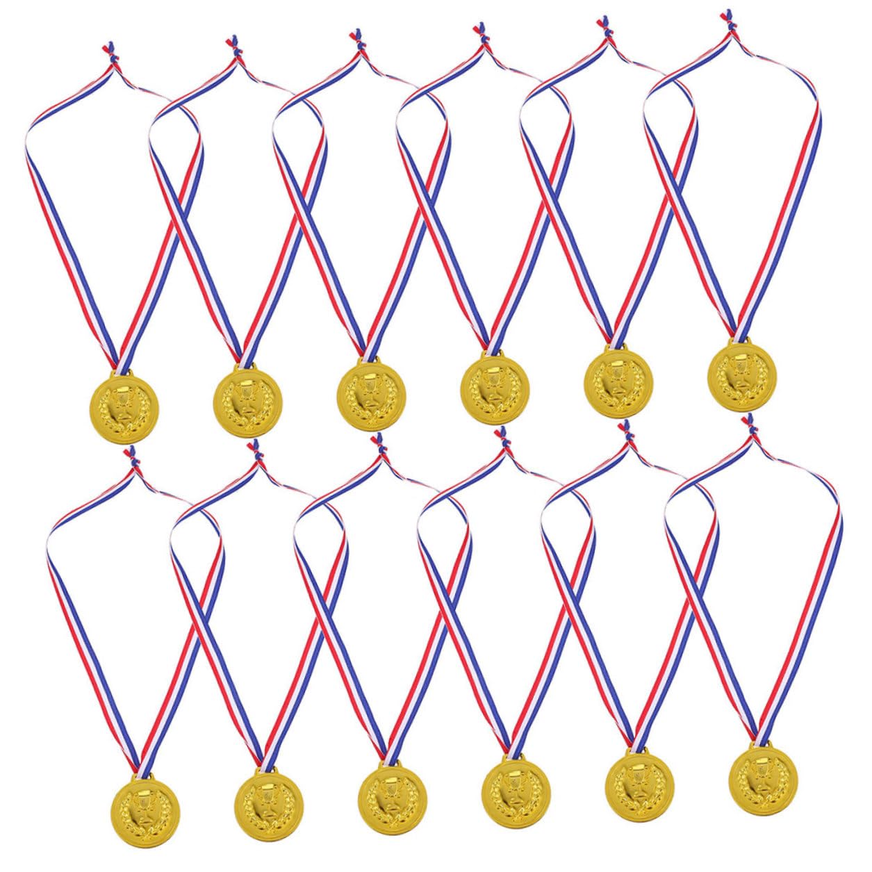 ORFOFE 50 Medallas Deportivas de Fútbol Infantil Doradas de Aleación con Resistente para Fiestas y Competencias Infantiles