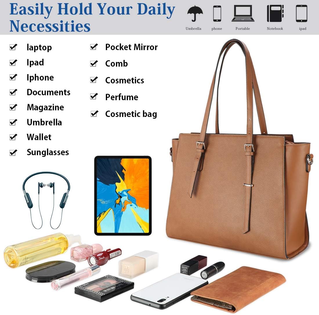 70% Off Everything Laptop Bag for Women 15.6 Inch Waterproof Laptop Tote Bag Large Leather Computer Briefcase Womens Business Professional Office Work Bag Lightweight Shoulder Handbag,Brown Black Friday Sale 2022 Laptop Bag for Women 15.6 Inch Waterproof Laptop Tote Bag Large Leather Computer Briefcase Womens Business Professional Office Work Bag Lightweight Shoulder Handbag,Brown