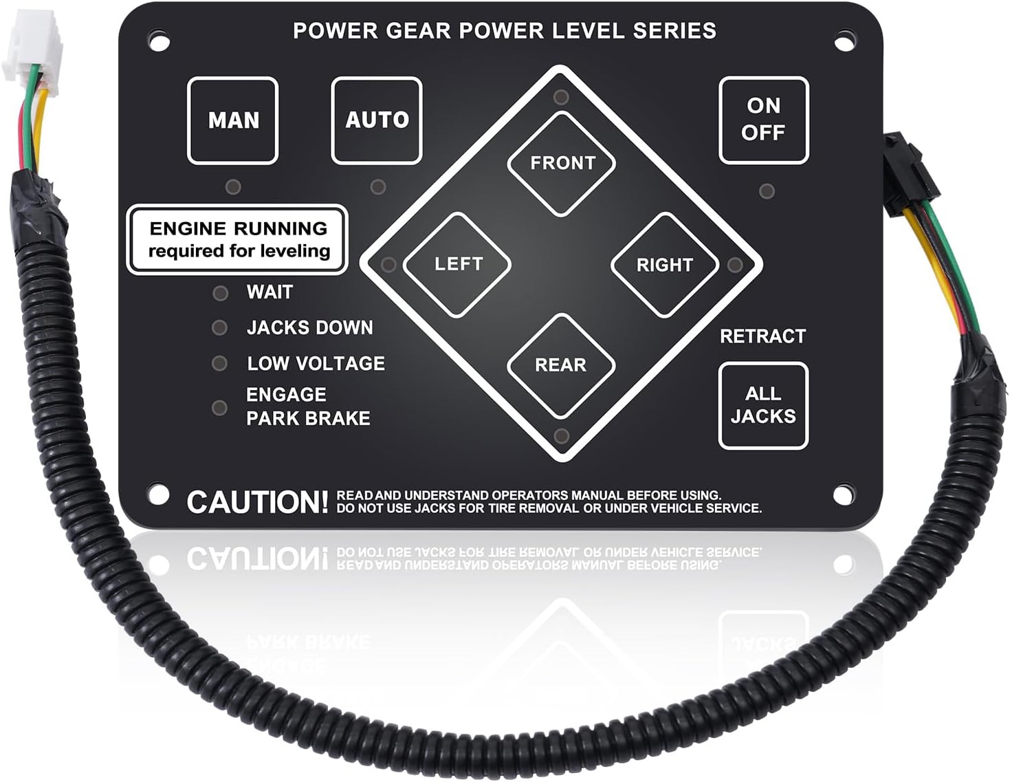 368991 RV Leveling Touch Control Panel with Harness Adapter Compatible with Lippert Power Gear RV Auto Levelling System 500629S 359080