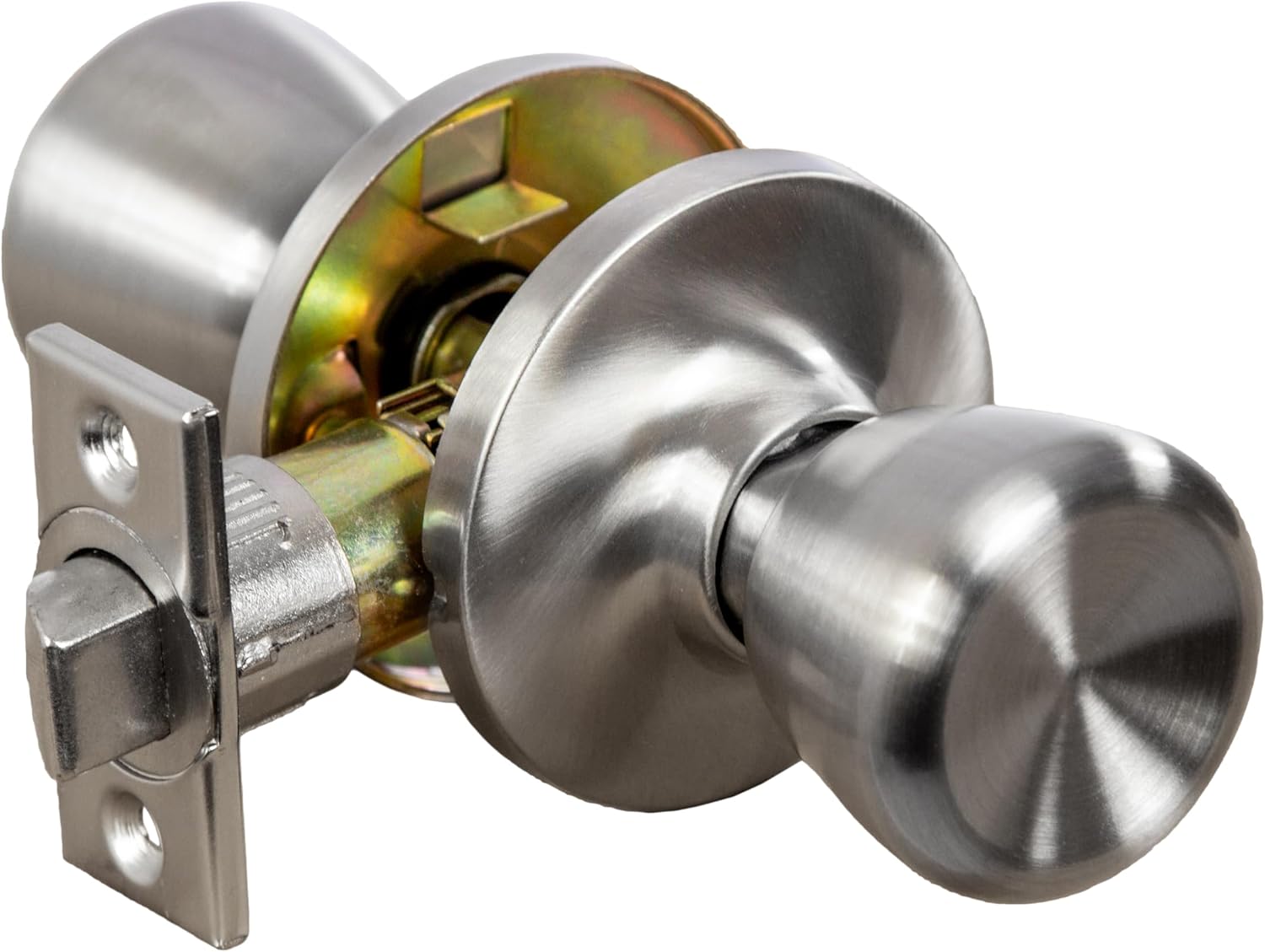 Design House Terrace Passage Door Knob, Hall and Closet, Satin Nickel, 6-Way Universal, 728667