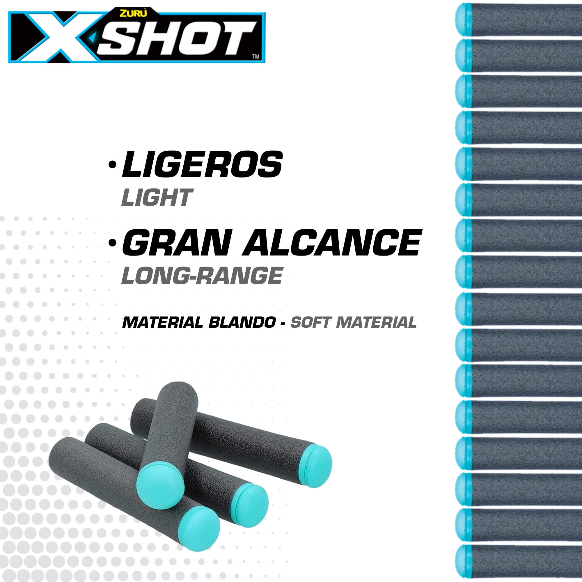 COLORBABY X-Shot, Pack de 200 dardos de espuma para pistolas de juguete, Dardos de gomaespuma de repuesto para pistolas (46926)
