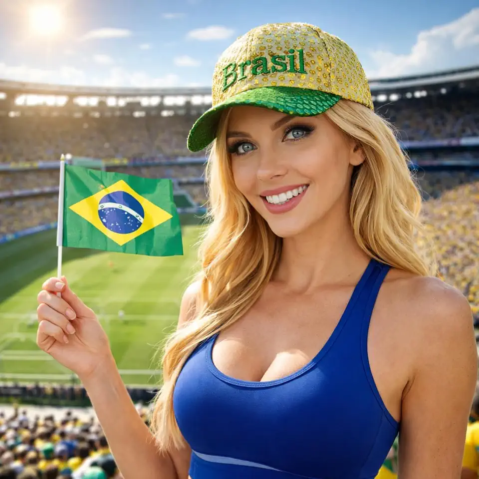 Boné dp Brasil Verde e Amarelo com Lantejoulas – Boné Festa Copa do Mundo Carnaval Ajustável – Acessório Brilhante “Brasil” para Eventos e Shows