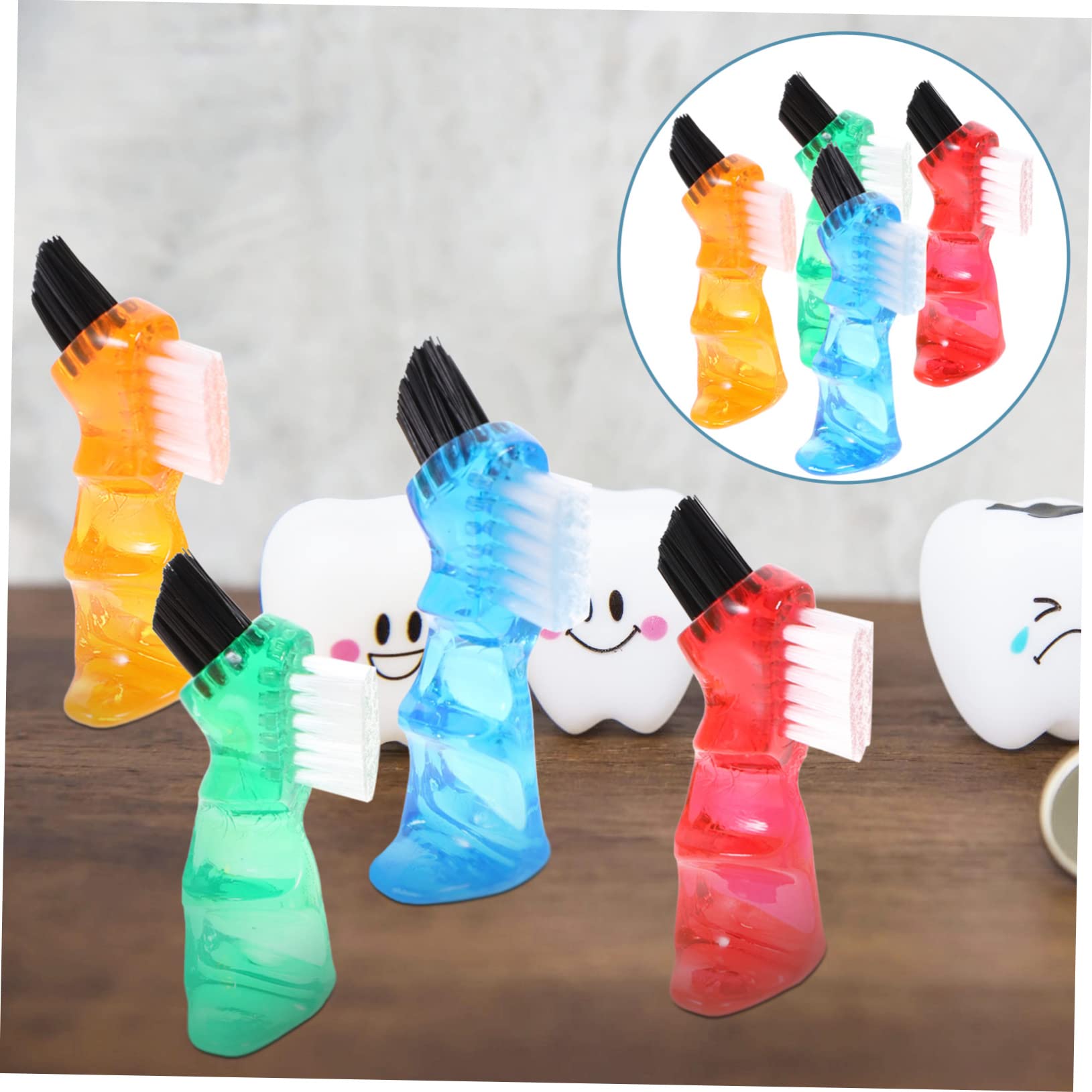 4 Set Falso Spazzolino Da Denti Pennello Piccolo Mini Spazzola Morbida A Doppia Setola Dente Spazzolino Da Denti Per La Pulizia Piccola Pennello Per Denti Plastica 4 Pezzi * 4