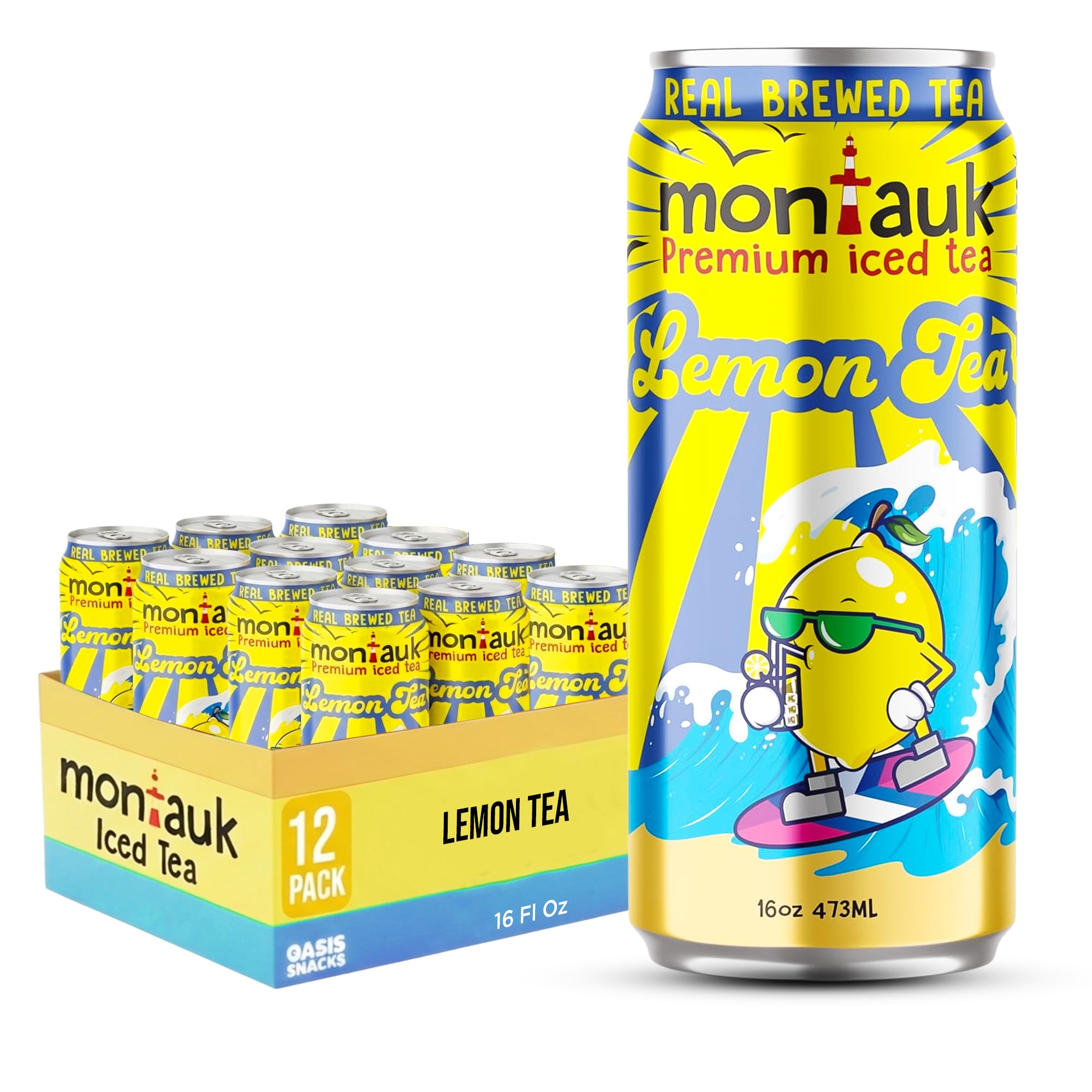 Amazon.com : Montauk Premium Iced Tea, Ready-to-Drink Tea, 16 fl