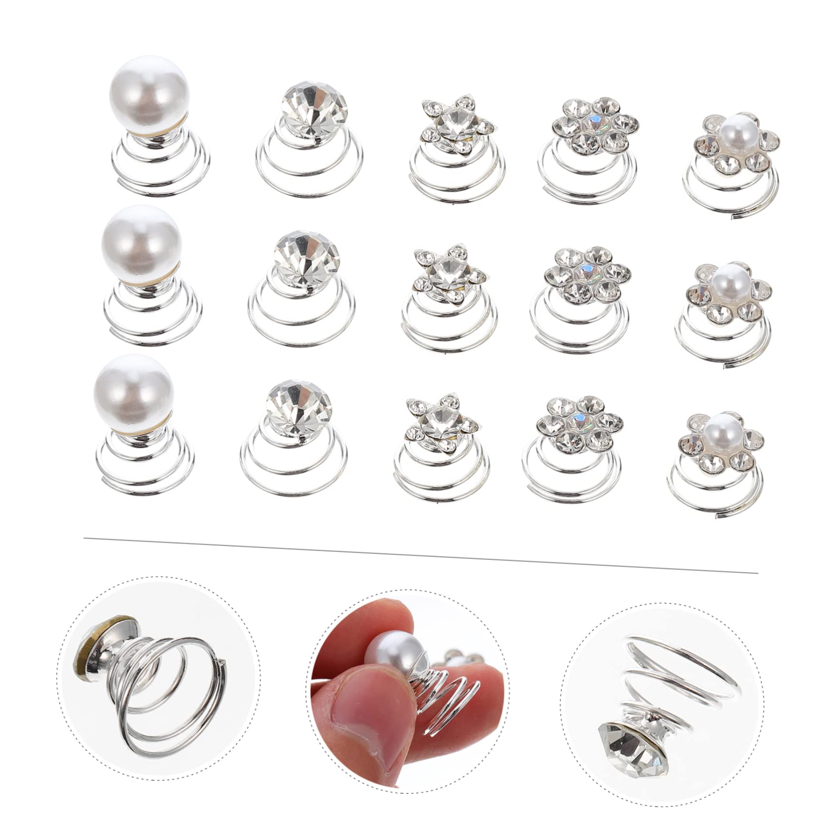 Beavorty 180 Pz Forcina a Spirale Tornante a Spirale Accessori Per Da Donna Spilli Per Forcine a Spirale Accessori Per Da Sposa Fermagli Per Le Donne Molletta Lega