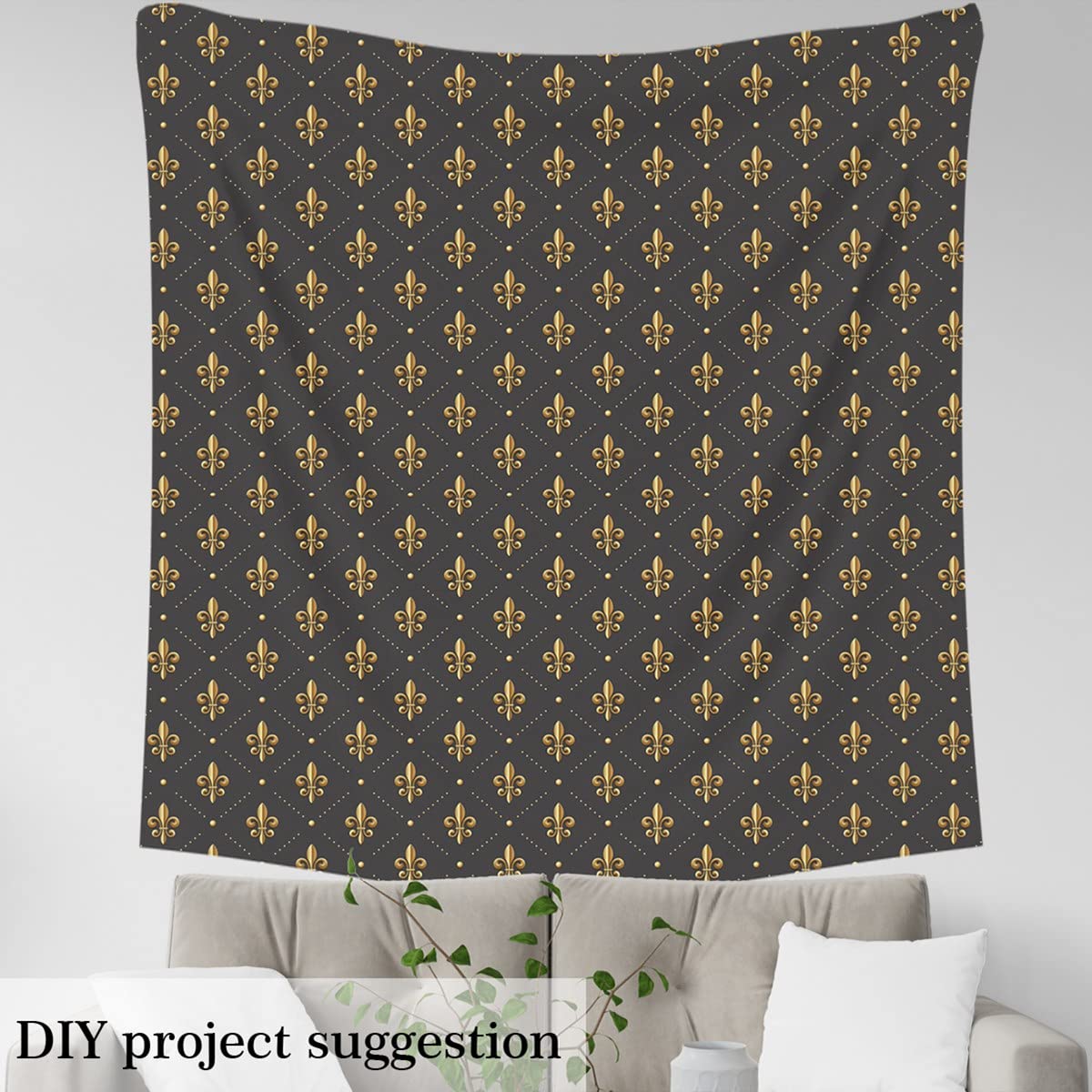 Fleur De Lis Stof Per Yard - Vintage Bloemenprint Waterdichte 1153739