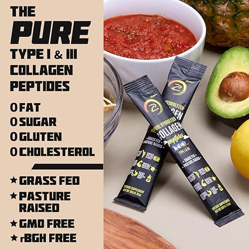 Miniatura 8 de Péptidos de colágeno en polvo de alta calidad, paquetes de viaje de 30 barras (tipo I, III), proteína de colágeno en polvo sin sabor para llevar,