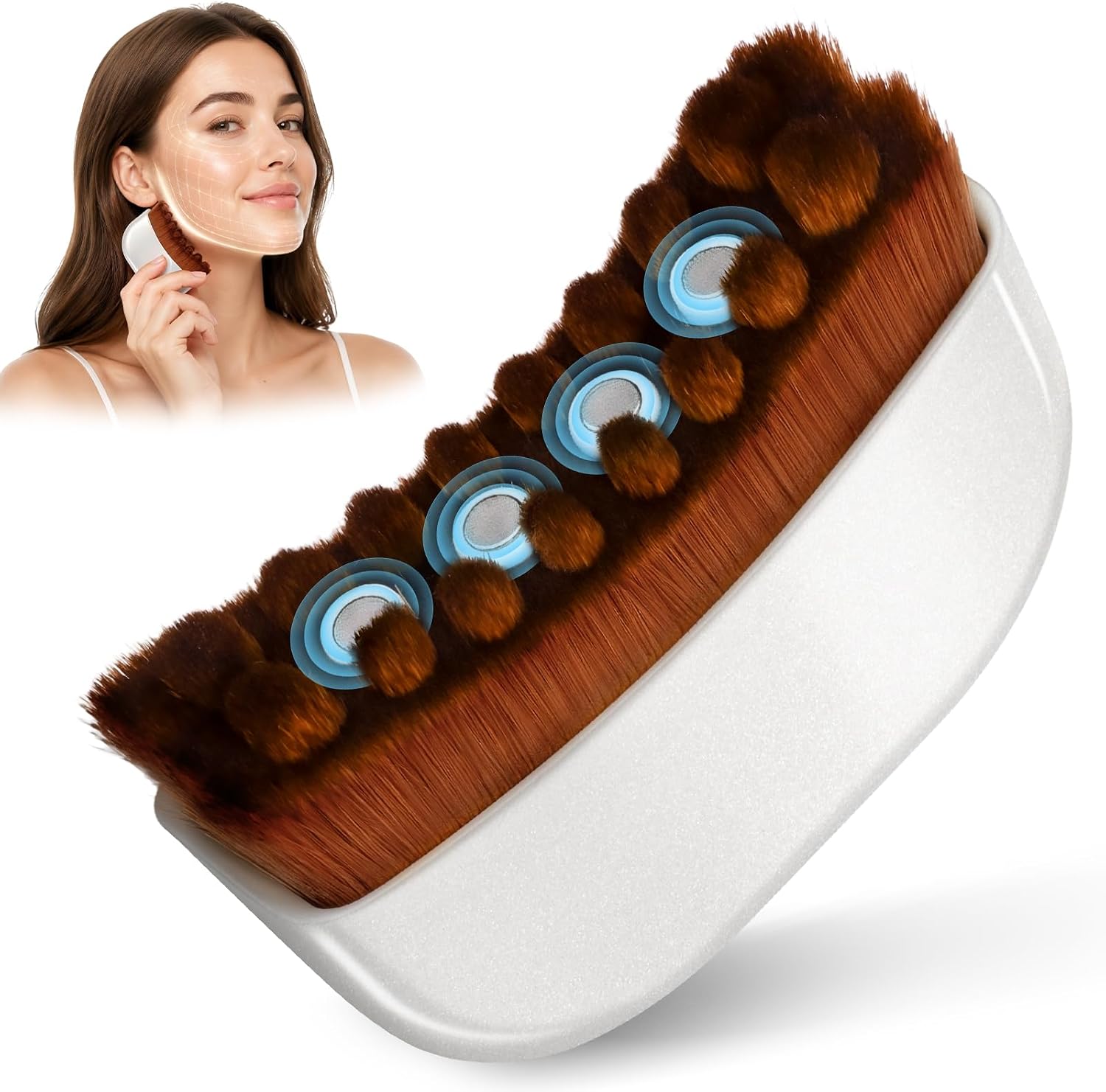 Magnetic Lymphatic Contour Face Brush for Sculpting & De-Puffing