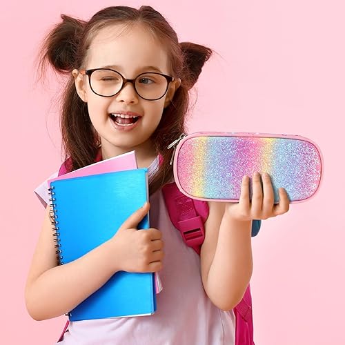 Miniatura 6 de Estuche para lápices Bagseri para niñas - Bonito estuche para lápices para niños de gran capacidad, estuche de lápices multiranuras para la escuela,