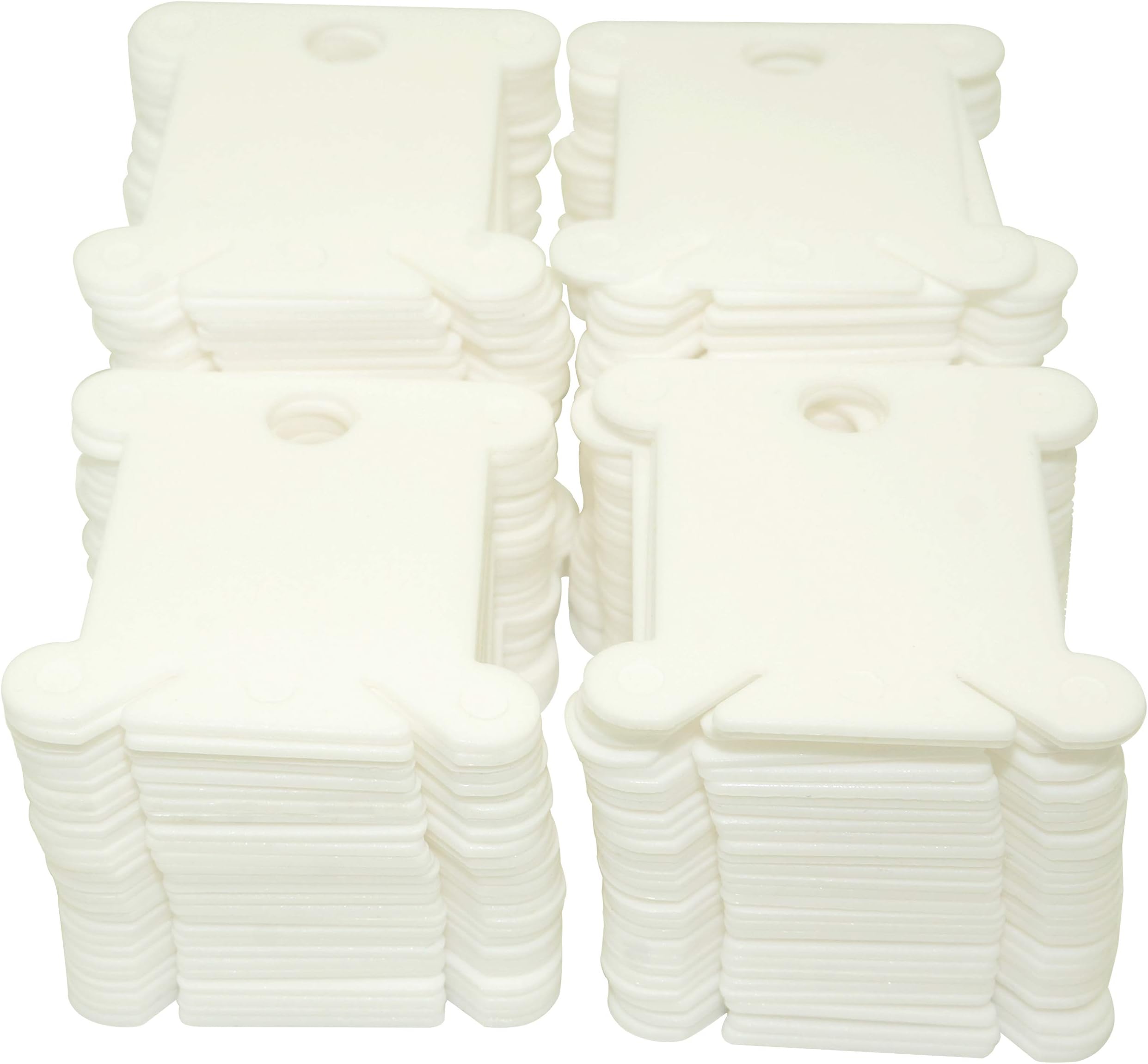 120 Pcs Plastic Floss Bobbins Organizer Embroidery Thread Holder Cross Stitch Thread Organizer White Card Holder DIY Sewing Storage Accessories