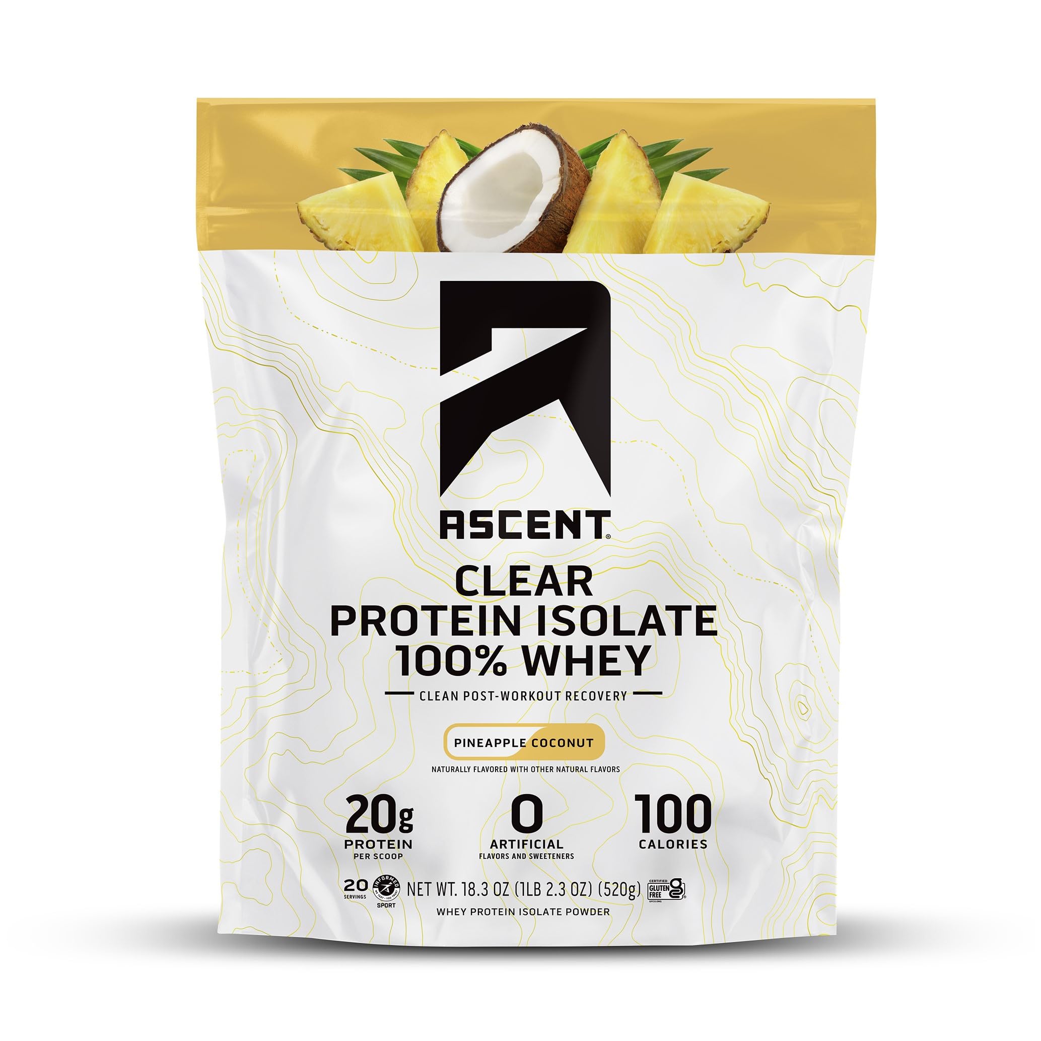 Ascent Clear Whey Protein Isolate - Pineapple Coconut