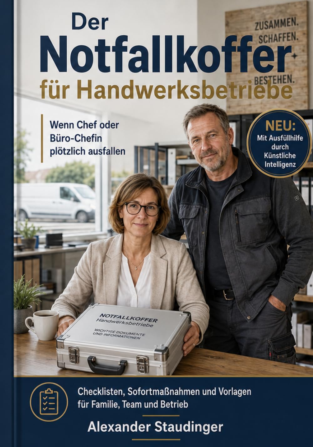 Der Notfallkoffer für Handwerksbetriebe: Das Premium-Arbeitsbuch mit KI-Betriebscheck | Ein geführter 7-Tage-Workshop für Familie, Büro und Team