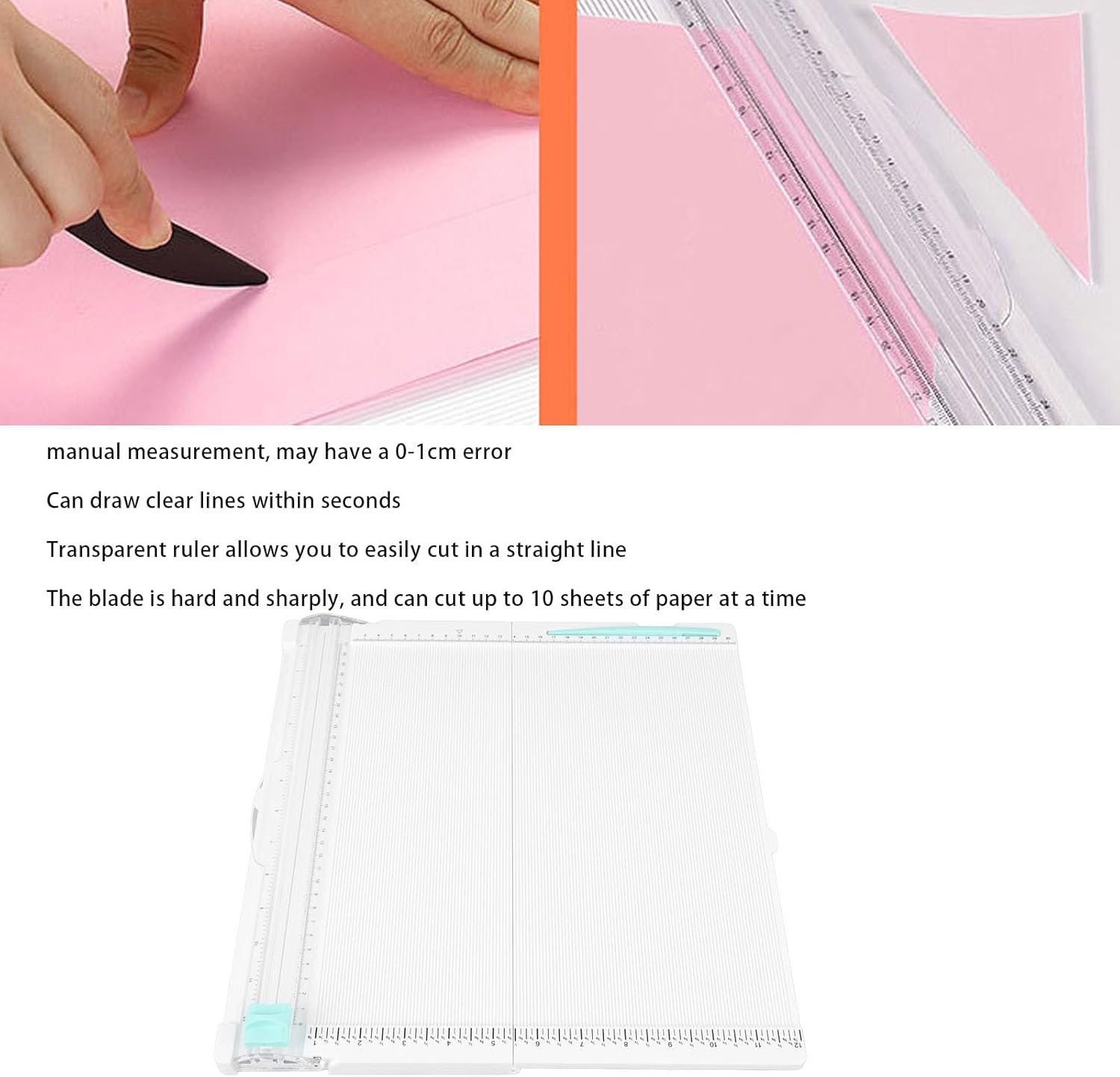 Paper Trimmer Scoring Board, 36x34cm Craft Paper Cutter and Folding Scorer, Paper Trim Cutter Score Board Scoring Tool for Making Scrapbooking, crad, Coupons and Photo