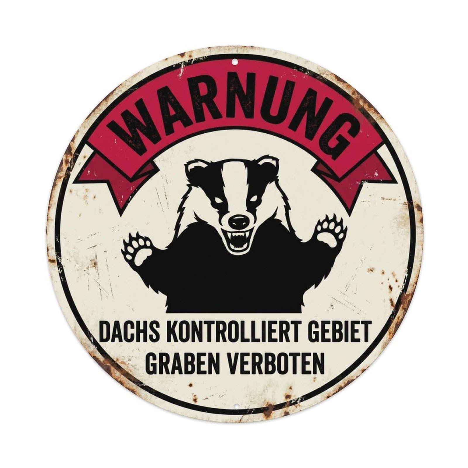 Vintage Grumpy Badger Underground Metal Tin Sign Plaque