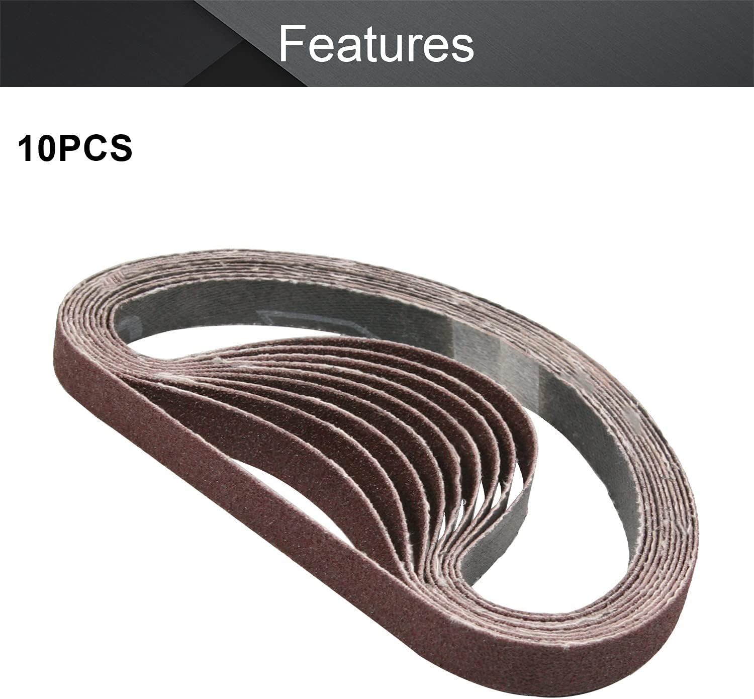 Utoolmart 0.4-Inch x 13-Inch 120 Grit Sanding Belt Aluminum Oxide Sandpaper Belts for Portable Strip Sander Wood Finishing Metal Drywall Polishing Sharpening Abrasive Paper 10pcs