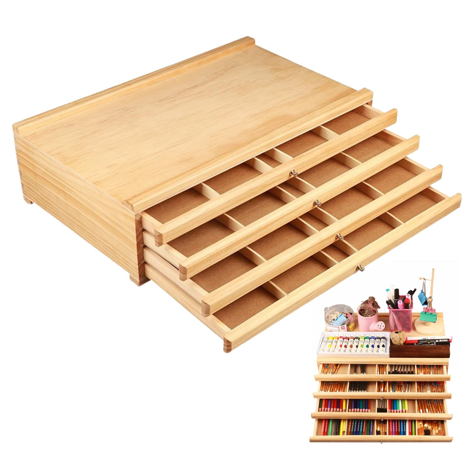 PH PandaHall Espositore per Righello In Legno 15 Slot Da 4mm Supporto per Righello per Quilting Griglie Righelli Porta Organizer per Modelli Accessori Forniture Da Cucito, 20.5x16.5cm, Burlywood