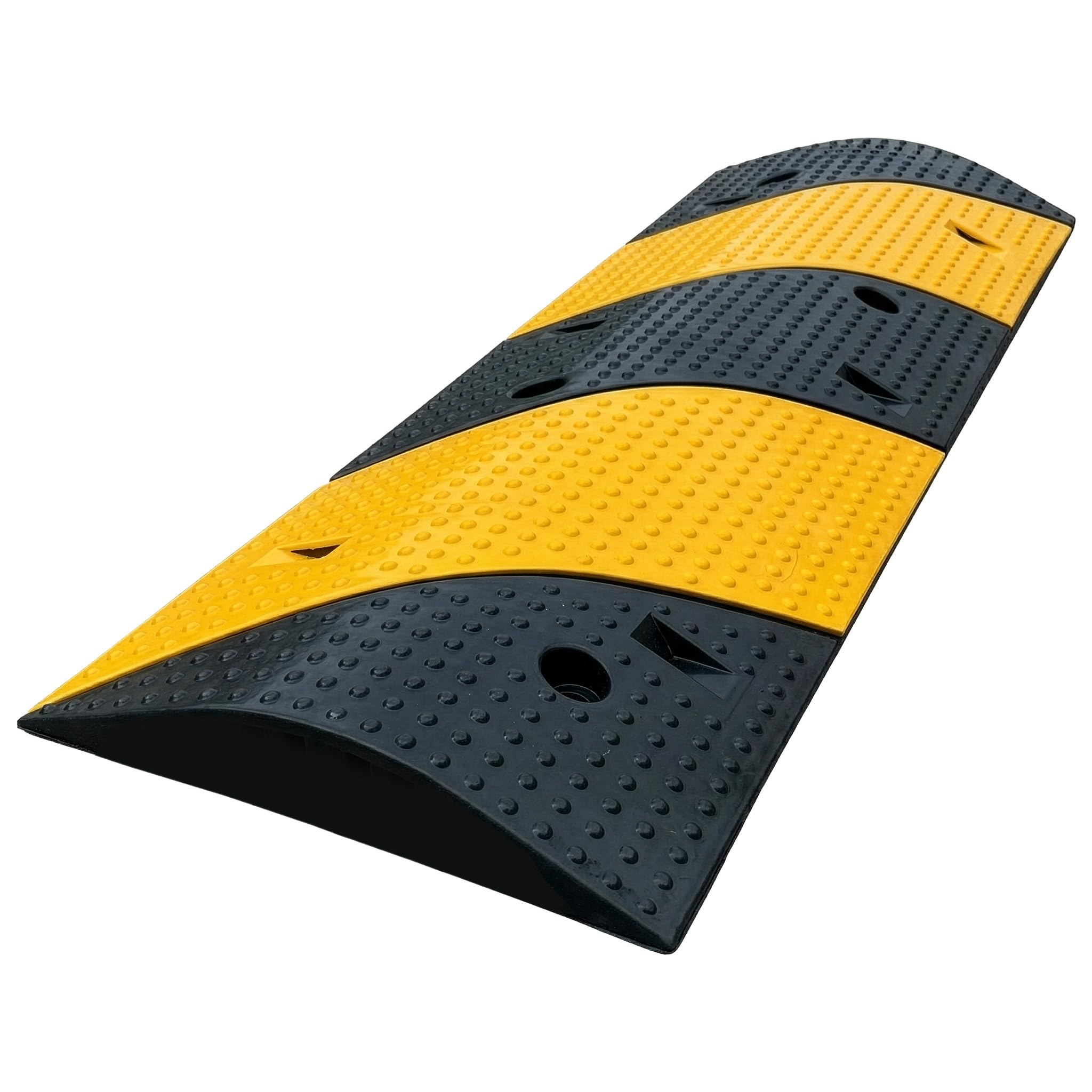 KARAT Gummi Bodenschwelle Hochwertige Fahrbahnschwelle für Effektive Geschwindigkeitsbegrenzung Temposchwelle Schwarz-Gelb 100 x 30 x 5 cm Pico