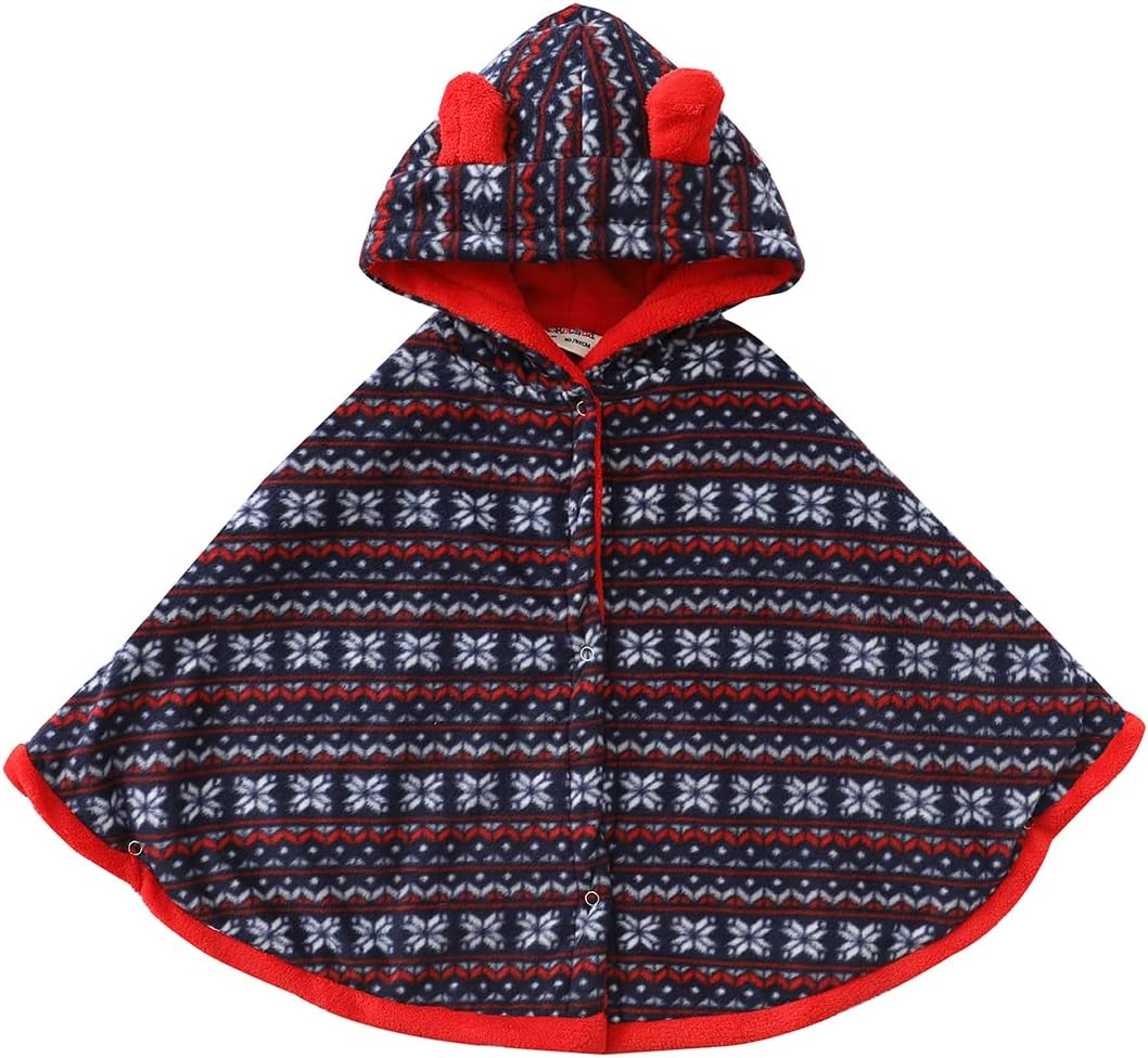 MOMOLAND Baby Toddler Boys Girls Hooded Fleece Cloak Coat Navy Black