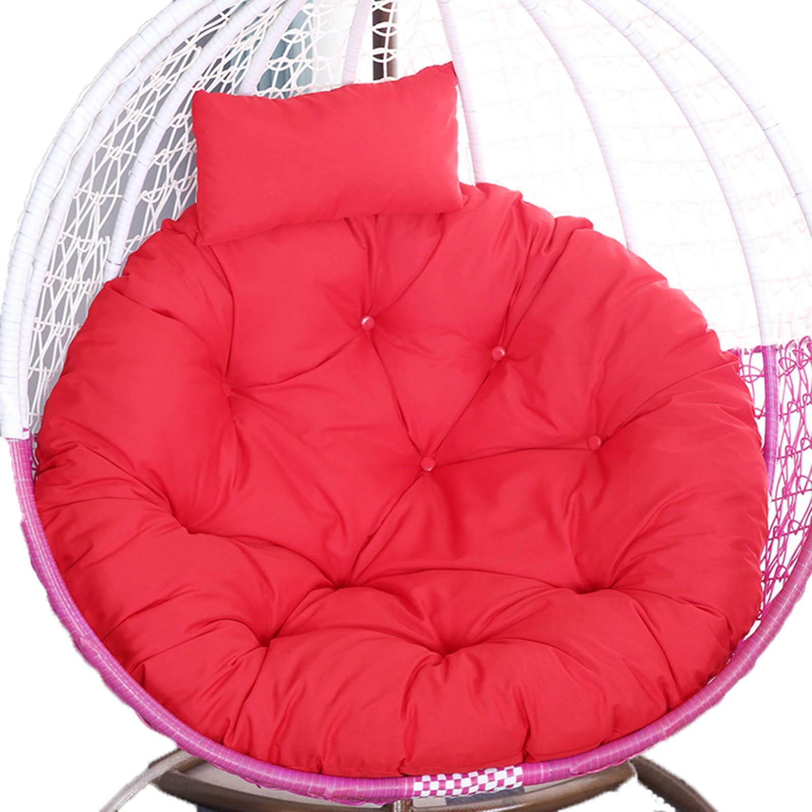 ERTsrhFD Hanging Swing Chair Seat Cushion, Thicken Hammock Cushions, Detachable Washable Cover, Outdoor Pads(Red)