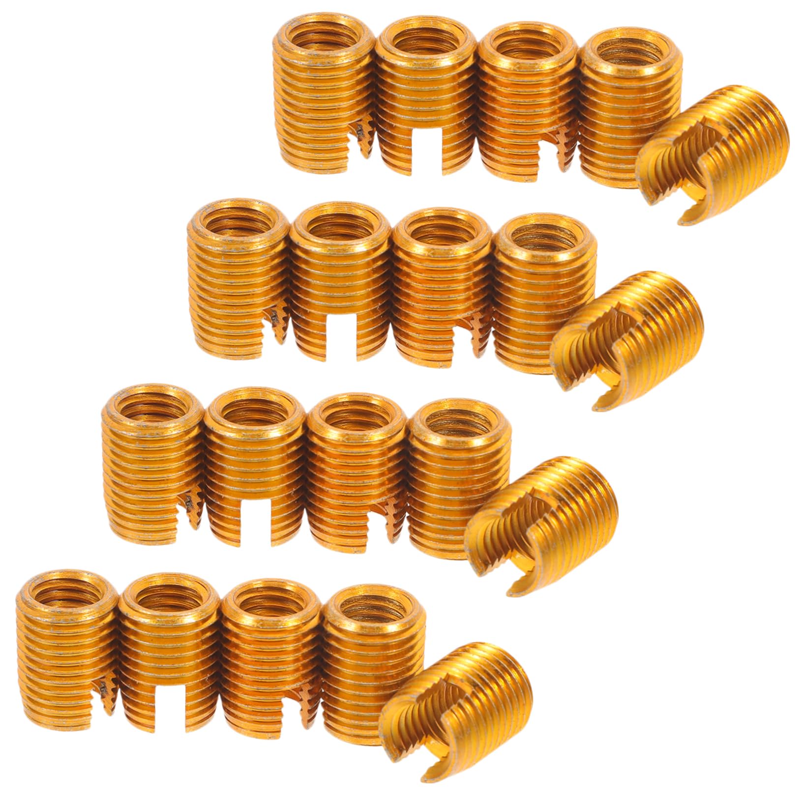 HAPINARY Long Lasting Threaded Insert for Wood 20pcs Self Tapping Screw Set Furniture Connector Bolts Nut Fasteners Wood Furniture Hardware